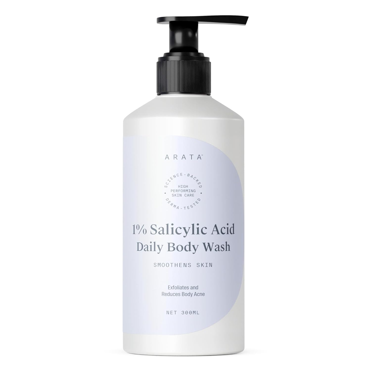 1% Salicylic Acid Body Wash for Acne & Bumpy Skin - Exfoliating & Deep Cleansing Shower Gel for All Skin Types (300ml) | Treat Back Acne, Chest Breakouts & Keratosis Pilaris | Gentle Daily Cleanser for Smooth, Clear Skin