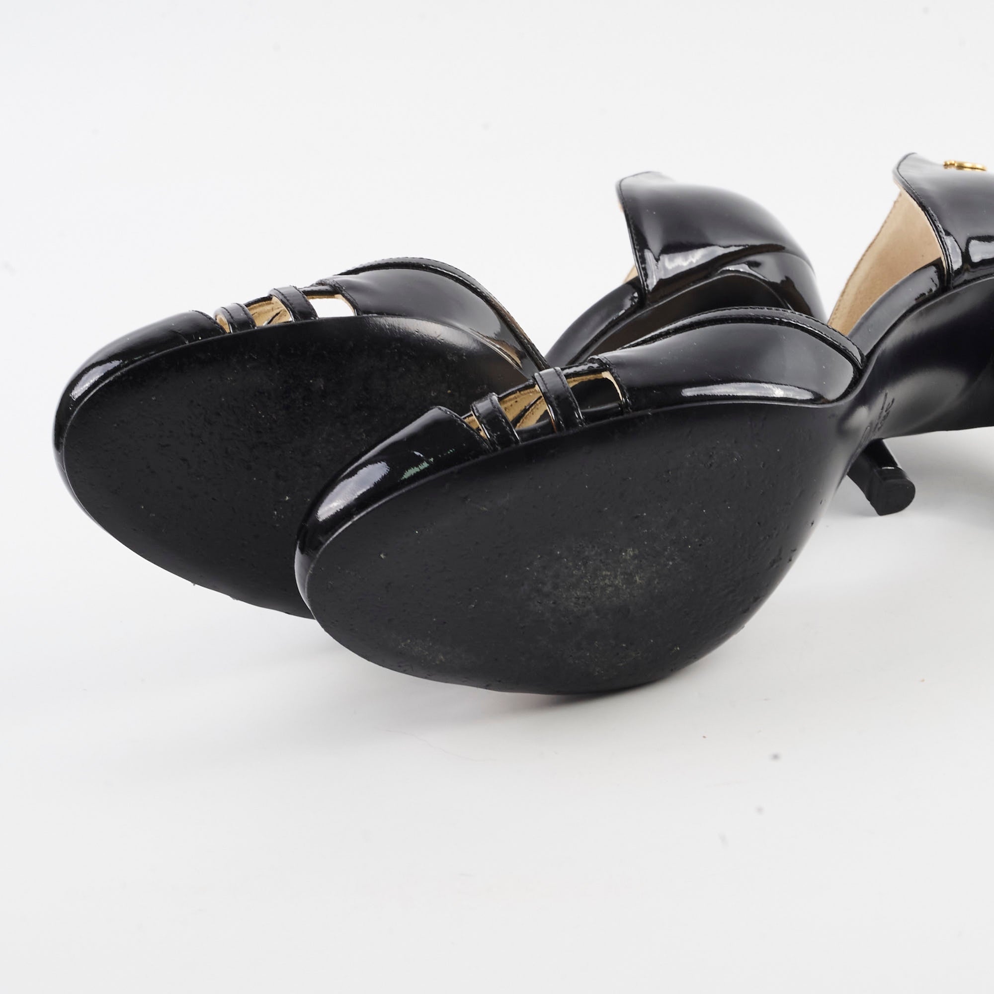Chanel Patent Leather High Heels - Black Size 38 for Women | Luxury Designer Pumps for Evening Parties & Formal Events