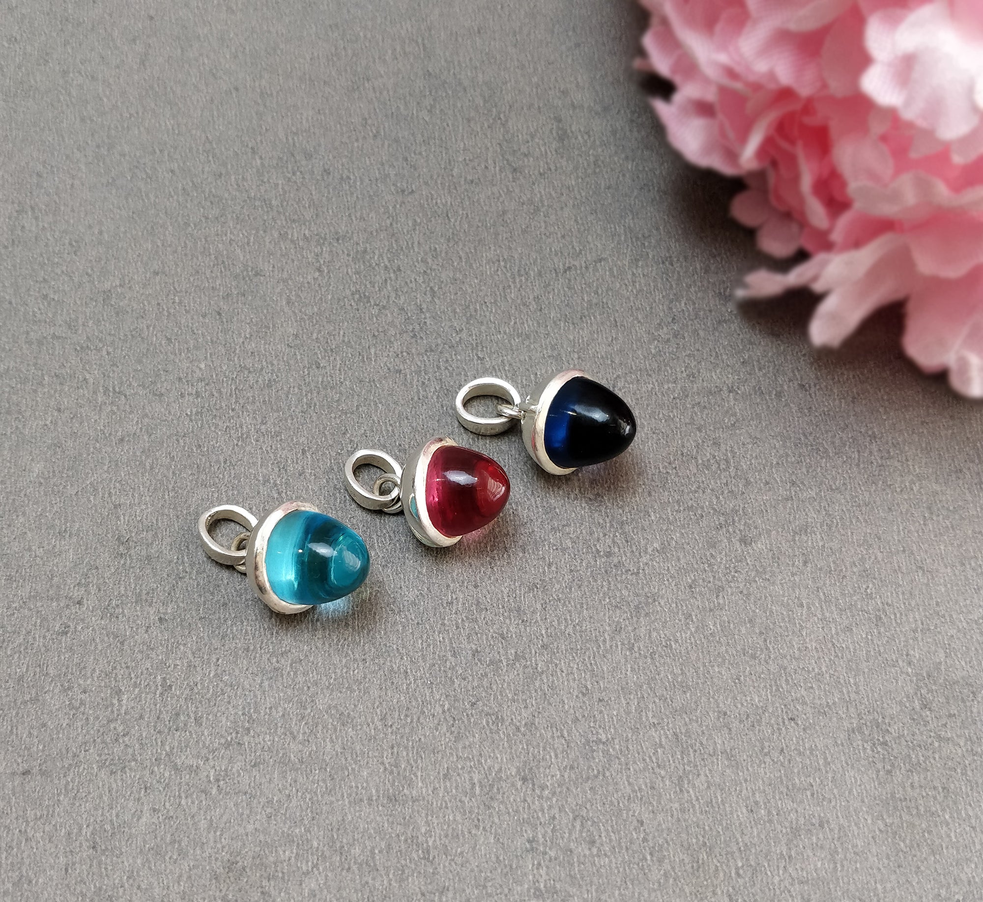 925 Sterling Silver Rhinestone Pendant Necklace - 4.25g Bullet Charm with Loop | Elegant Jewelry Gift for Women | Perfect for Birthday, Anniversary & Valentine's Day