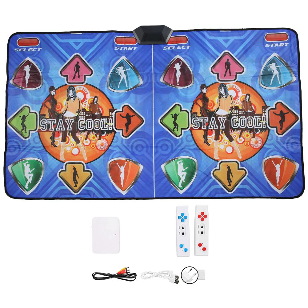 Non-Slip Dance Mat for Double Players - HD TV & Computer Compatible with Handle - Perfect for Family Game Nights & Fitness Workouts