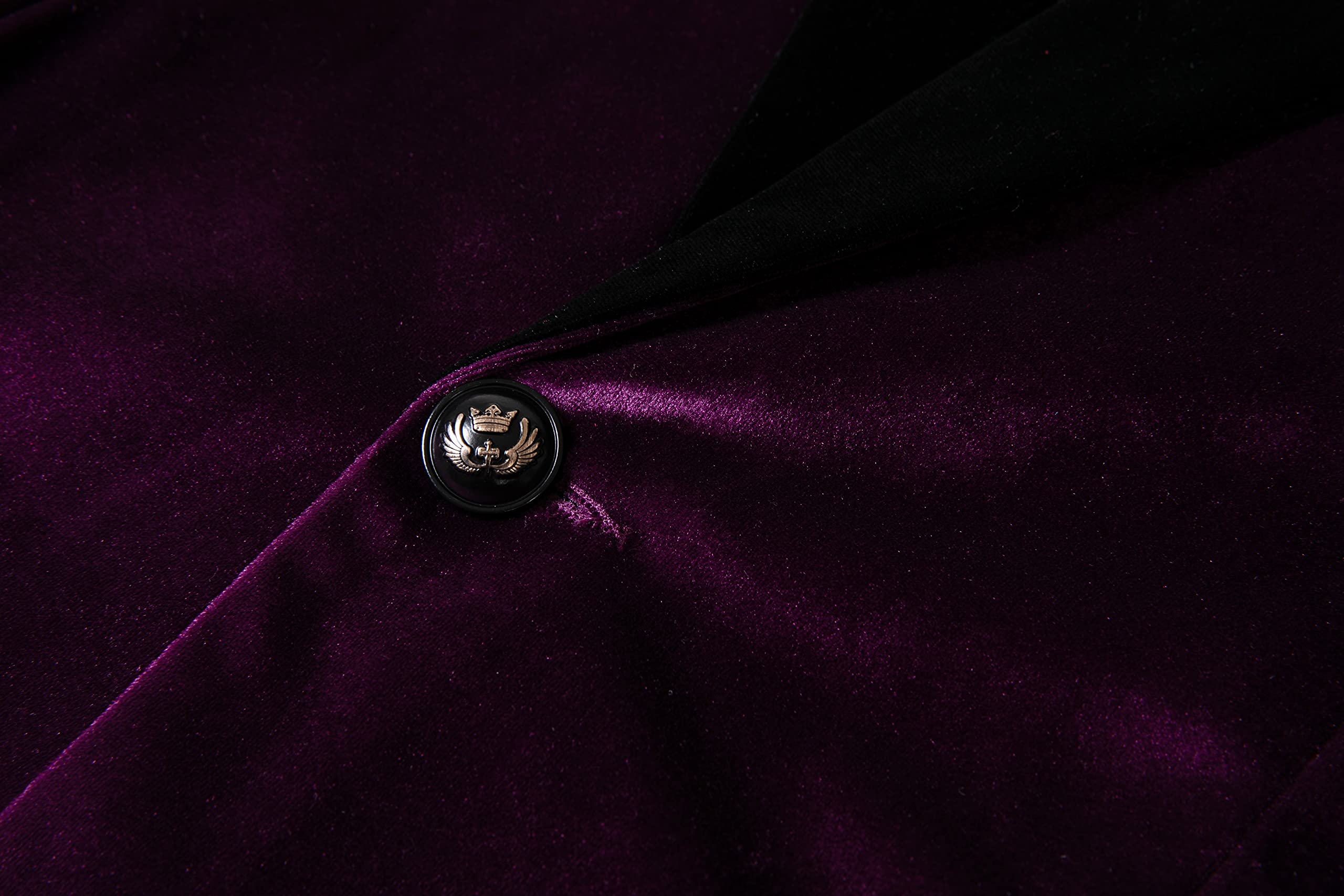 Men's Velvet Blazer Slim Fit One Button for Wedding & Party