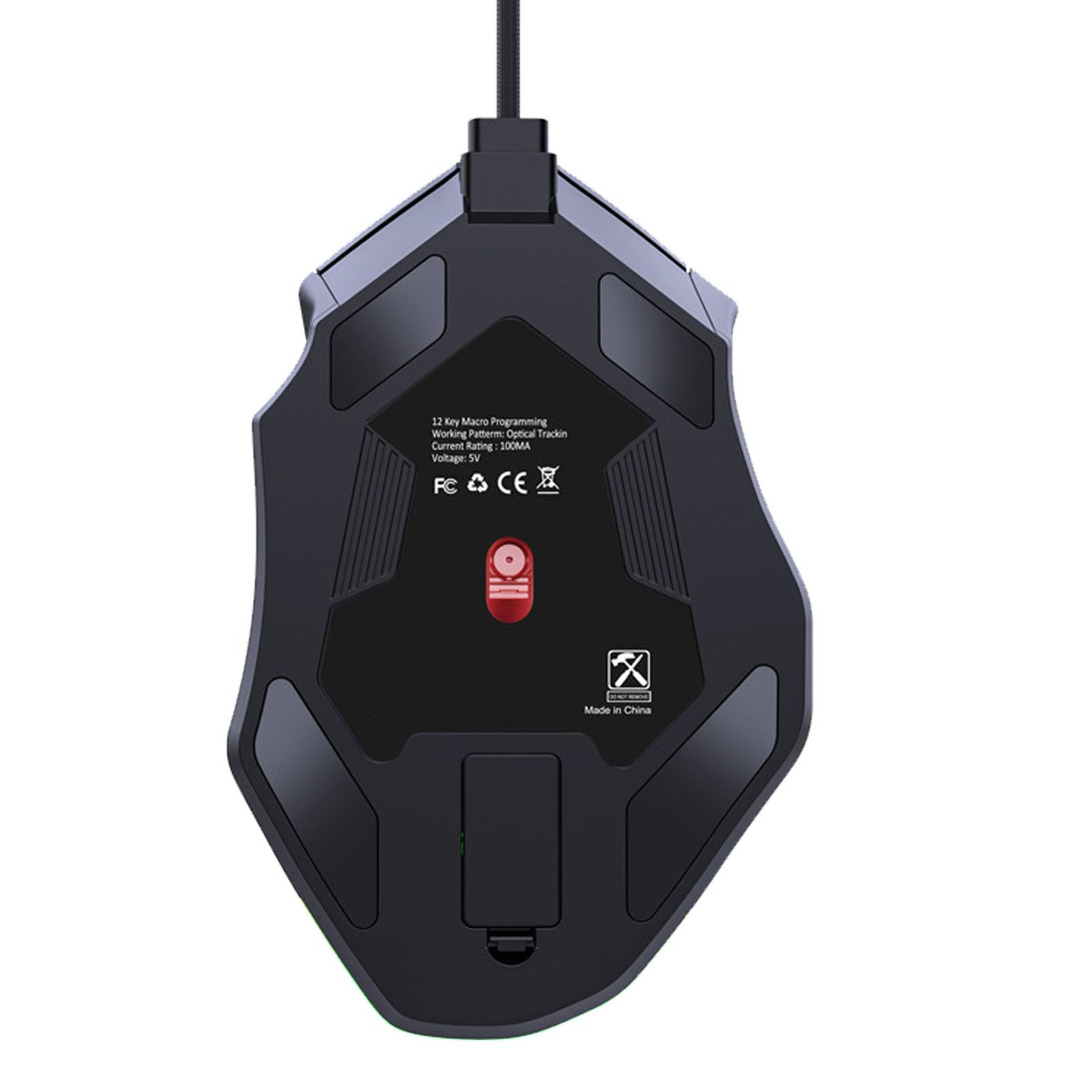 Ciciglow X15 Wired USB Gaming Mouse - 12800 DPI RGB Backlit Computer Mouse with 12 Programmable Buttons for PC Gamers | Perfect for FPS, MOBA Games & Office Work