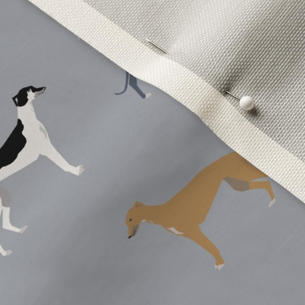 Greyhound Dog Pattern Upholstery Velvet Fabric by The Yard - Printed Pet Home Decor for Sofa, Curtains & Apparel | Spoonflower Greyhounds Design