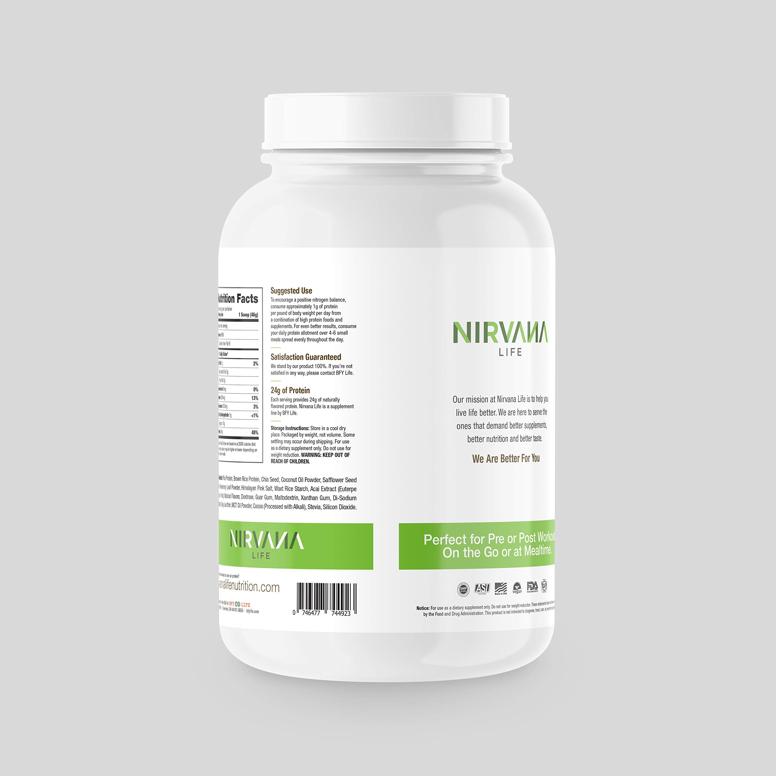 Nirvana Life Nutrition Premium Protein Powder - High-Quality Protein Supplement for Muscle Growth, Recovery & Weight Management | Ideal for Gym Workouts, Post-Exercise Recovery & Healthy Lifestyle
