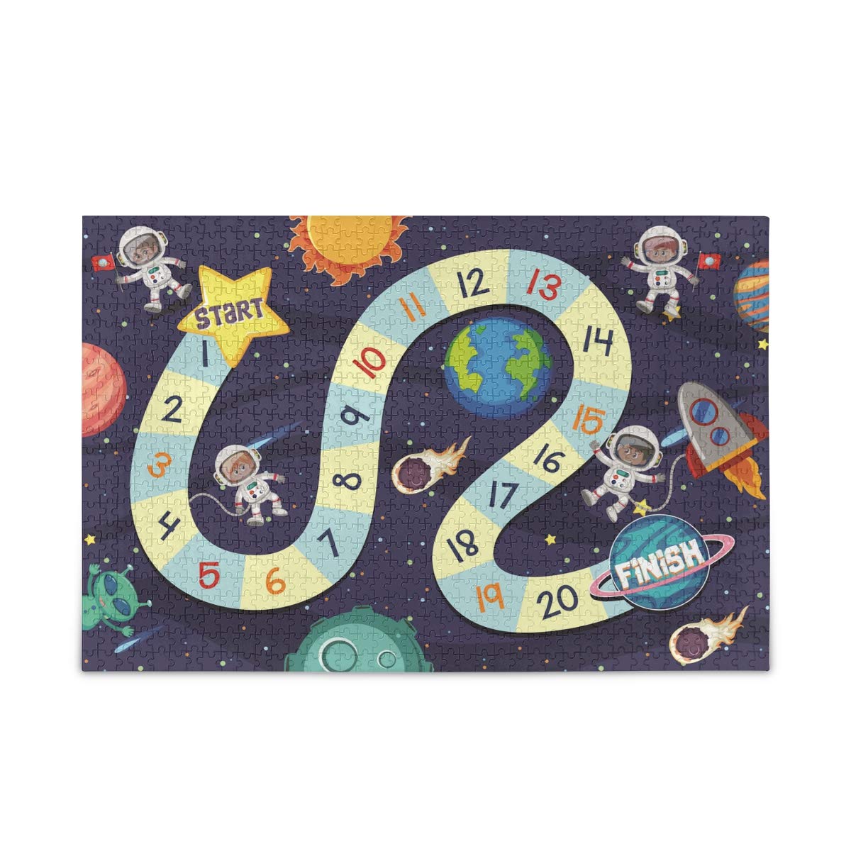 ZOEO 1000 Piece Wooden Jigsaw Puzzle for Adults & Kids - Family Board Game with Space Theme - Perfect for Family Game Nights, Birthday Gifts & Stress Relief Activities