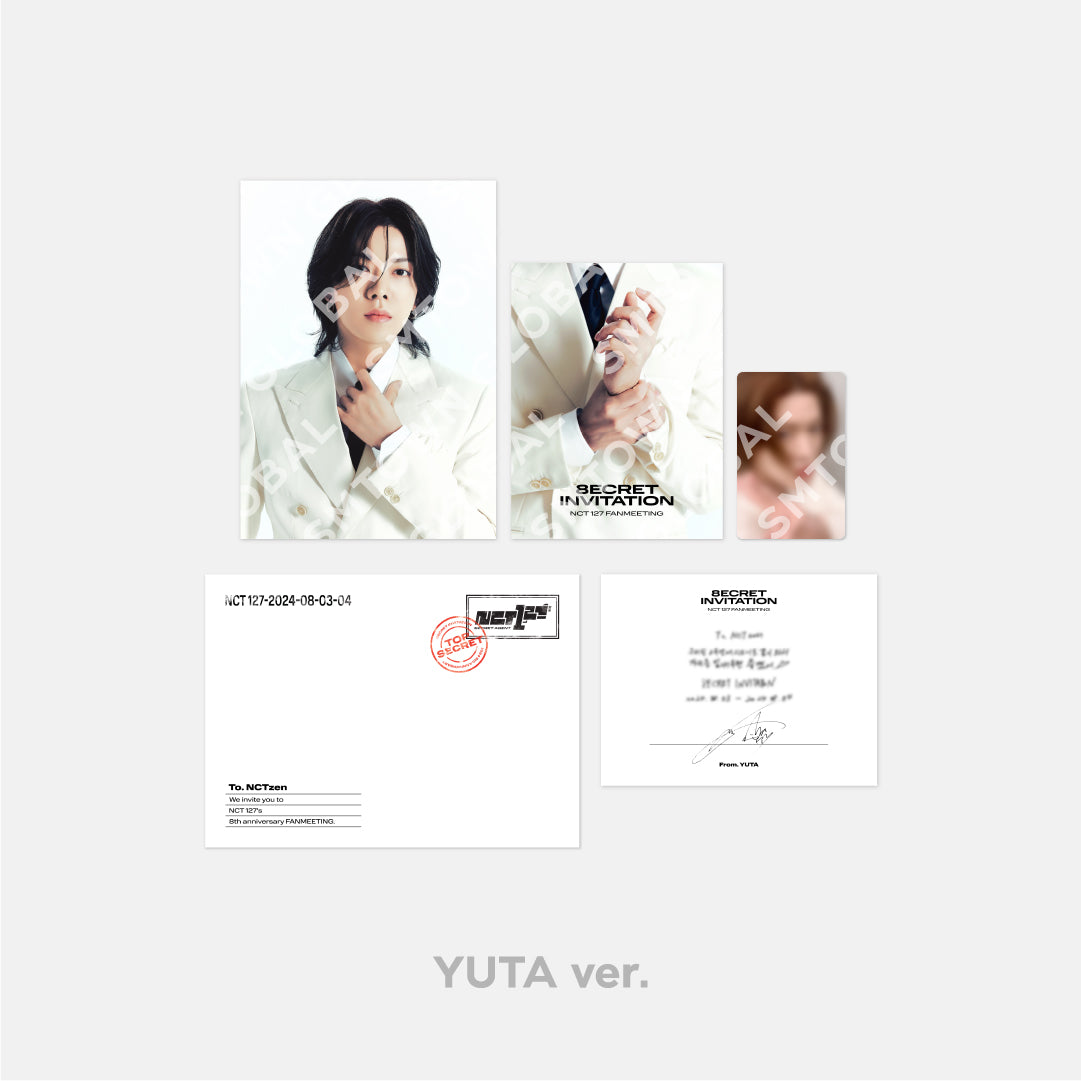 NCT 127 8th Anniversary Fanmeeting '8ECRET INVITATION' Invitation Set - Official MD Merchandise for K-Pop Fans | Perfect for Fan Meetings, Birthday Gifts & K-Pop Collections