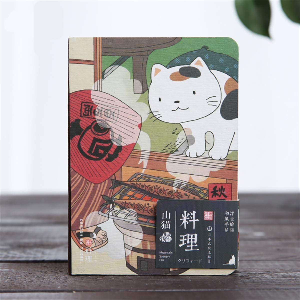 Cute Japanese Cat Notebook - Hard Cover Planner, Diary & Agenda for School, Office & Journaling - Kawaii Stationery Gift for Cat Lovers