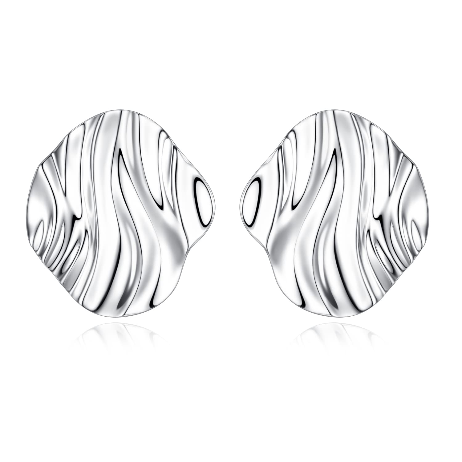 Lightweight Open Post Hoop Earrings for Women - Round Circle Gold/Silver Jewelry Gifts for Her - Perfect for Everyday Wear, Parties & Special Occasions