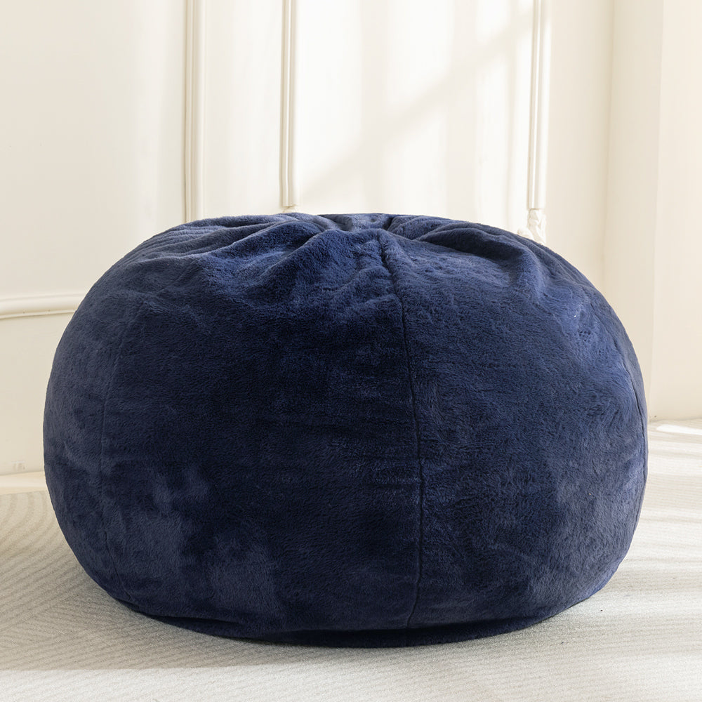 MAXYOYO 2-in-1 Kids Bean Bag Bed & Chair - Convertible Floor Cushion for Playroom, Nursery or Dorm (Blue) - Perfect for Lounging, Reading & Sleepovers