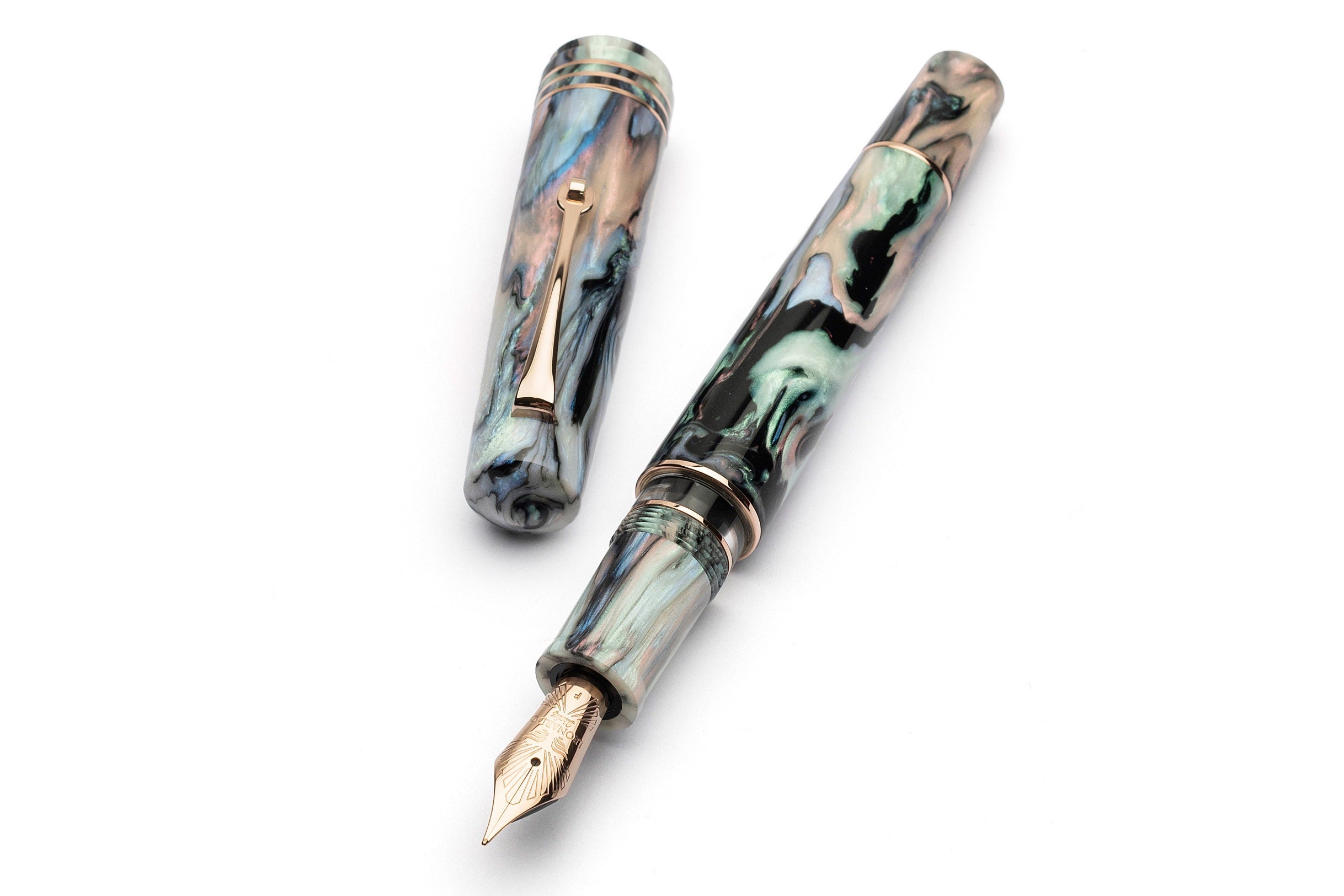 Leonardo MZG 2.0 Fountain Pen - Premium Rose Gold Luxury Writing Instrument with Dalia Eveline Design | Perfect for Calligraphy, Journaling & Gift Giving