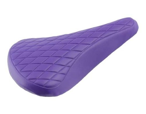 **Purple Lowrider Vinyl Saddle Diamond 702 Bike Seat – Comfortable Bicycle Seat for BMX, Free Style, Fixie, Road & Beach Cruiser Bikes – Perfect for Urban Commuting & Leisure Rides**