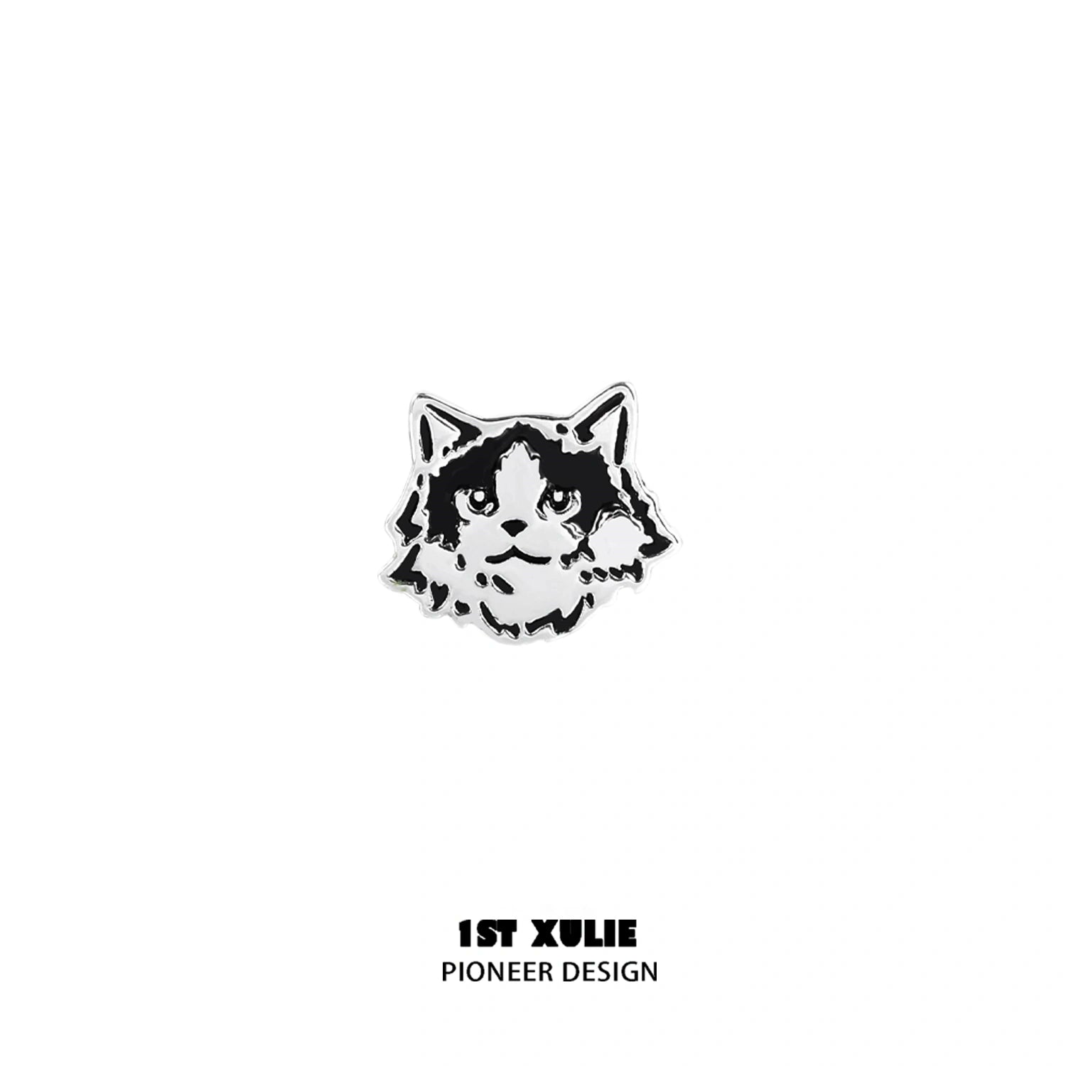 Graffiti Kitten S925 Sterling Silver Stud Earrings for Women - Cute Cartoon Cat Earrings for Everyday Wear, Gift for Cat Lovers & Trendy Jewelry for Casual Outfits