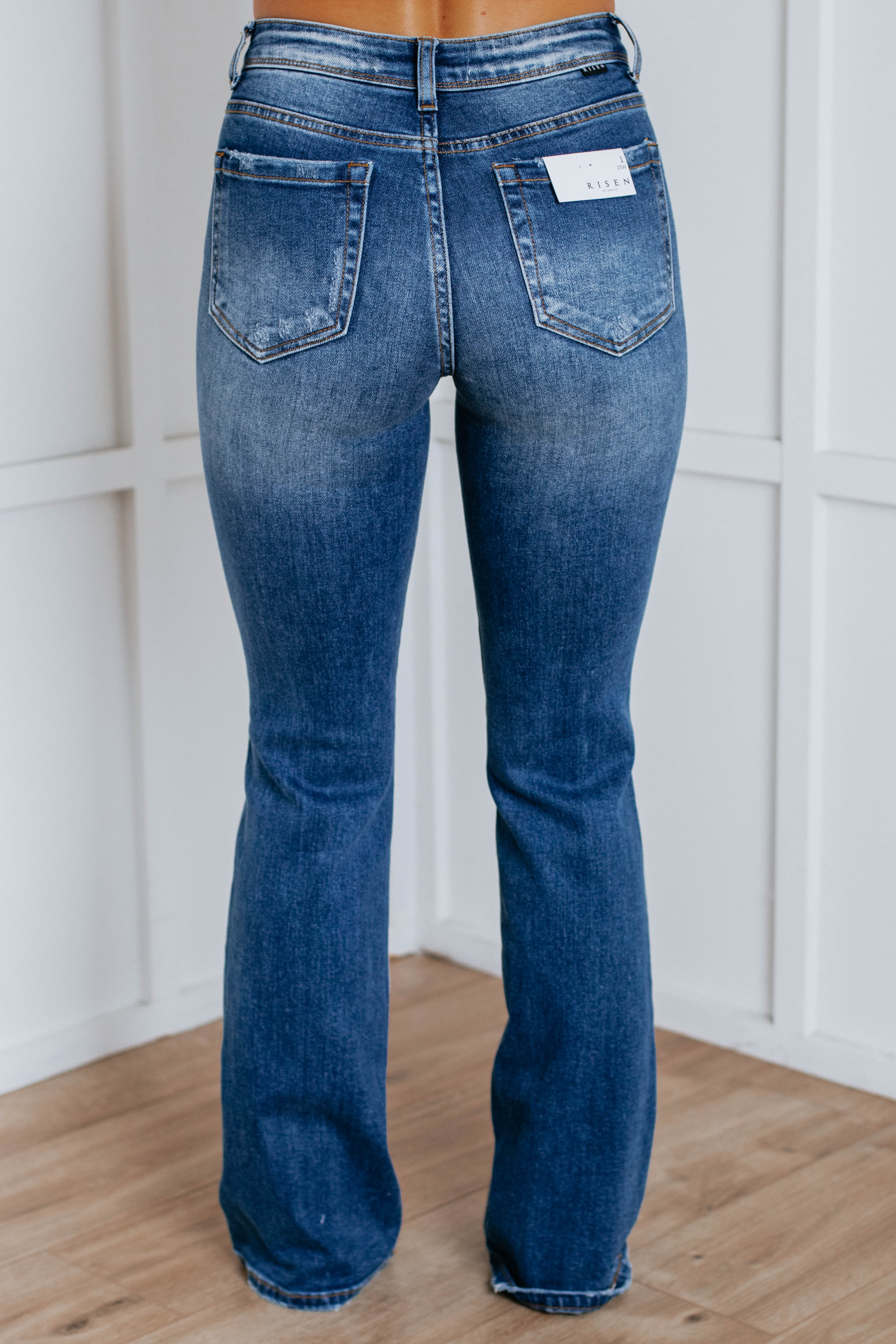 Asher Risen Dark Wash Jeans for Men - Slim Fit Stretch Denim Pants - Perfect for Casual Wear, Office & Night Out