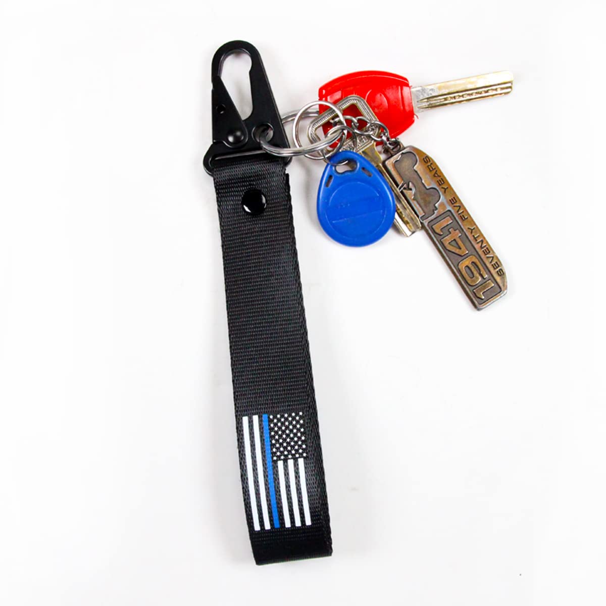 Dsycar Personalized American Flag Keychain Clip - Durable Carabiner Key Ring for Men & Women - Perfect for Keys, Backpacks, Gifts & Patriotic Accessories