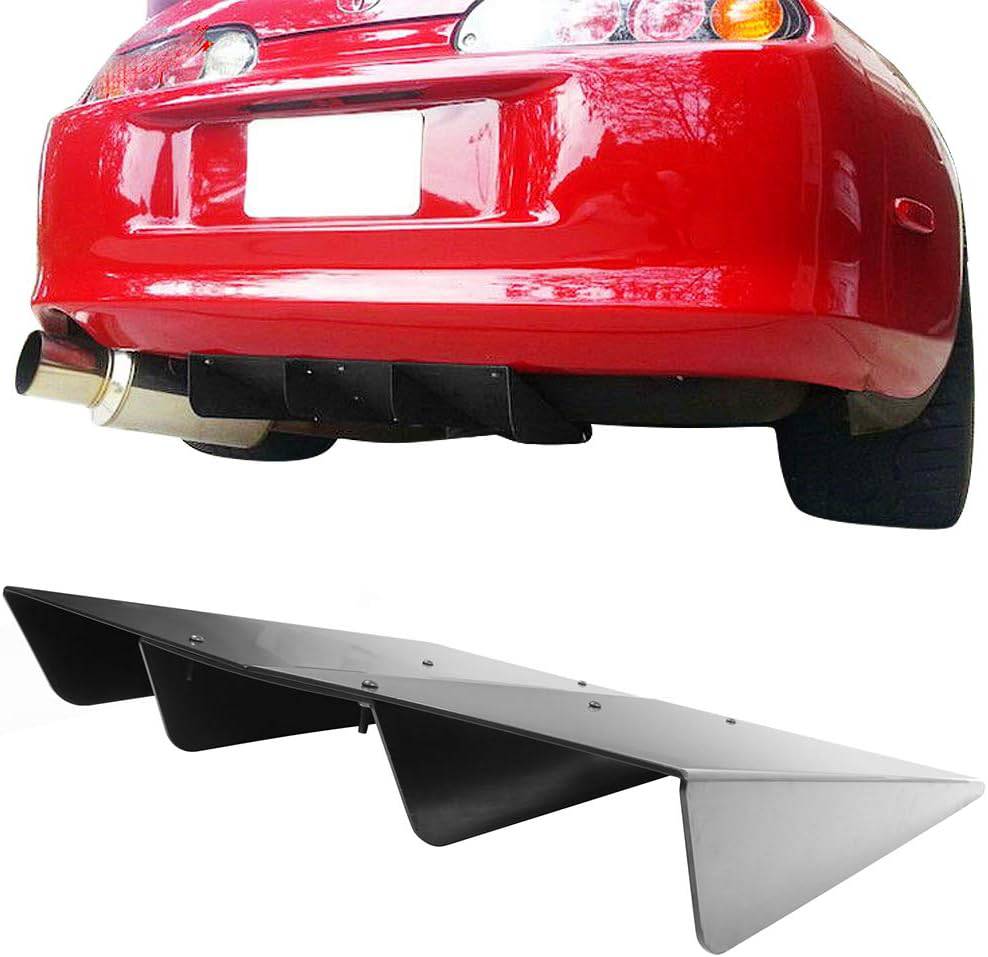 Universal Unpainted 22x20 Rear Bumper Lip Diffuser ABS Cover - Car Body Kit for Enhanced Aerodynamics & Stylish Look - Perfect for Sports Cars & Custom Builds