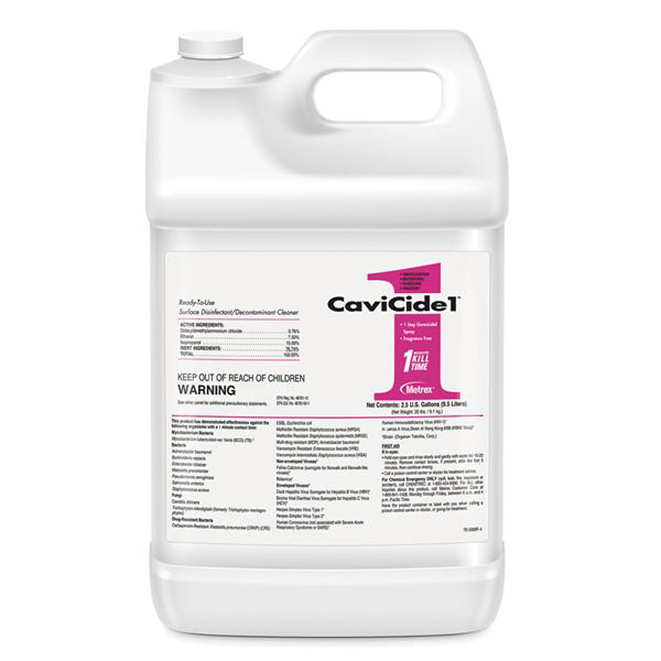 Cavicide1 Disinfectant Cleaner - 2.5 Gallon Bottle for Hospitals, Clinics & Medical Facilities | EPA-Registered Surface Sanitizer