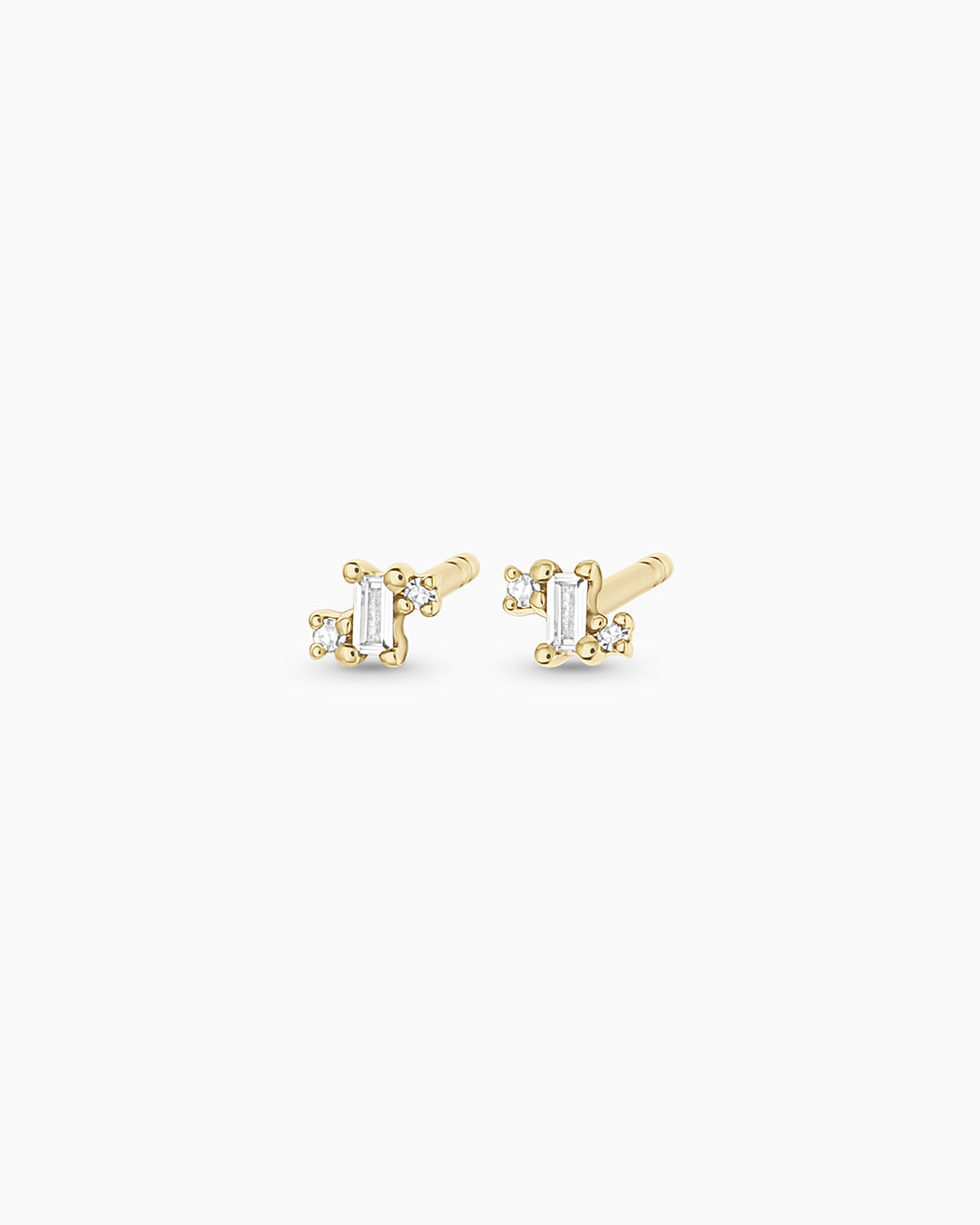 Diamond & White Sapphire Amara Cluster Stud Earrings for Women | Elegant Wedding, Party & Evening Wear Jewelry