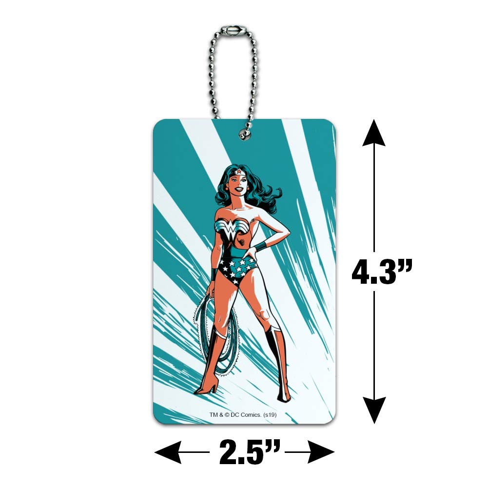 Wonder Woman LED Light-Up Luggage Tag - Personalized Carry-On Suitcase ID Tag with Flashing Lights for Travel, Airports & Cosplay Events