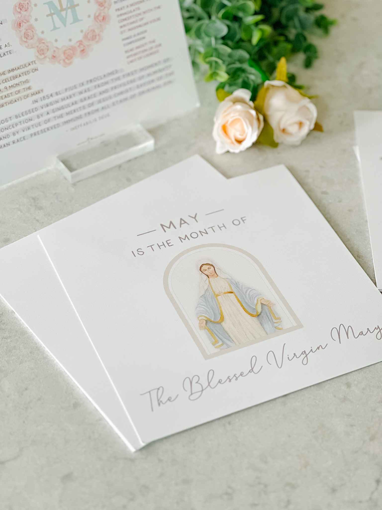 Catholic Monthly Devotion Prints - Religious Wall Art for Home & Church Decor - Perfect for Prayer Rooms, Gifts & Spiritual Inspiration