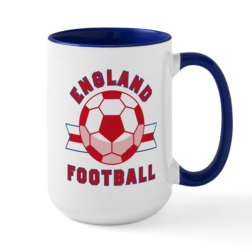 White/Navy Inside - England Football Mugs