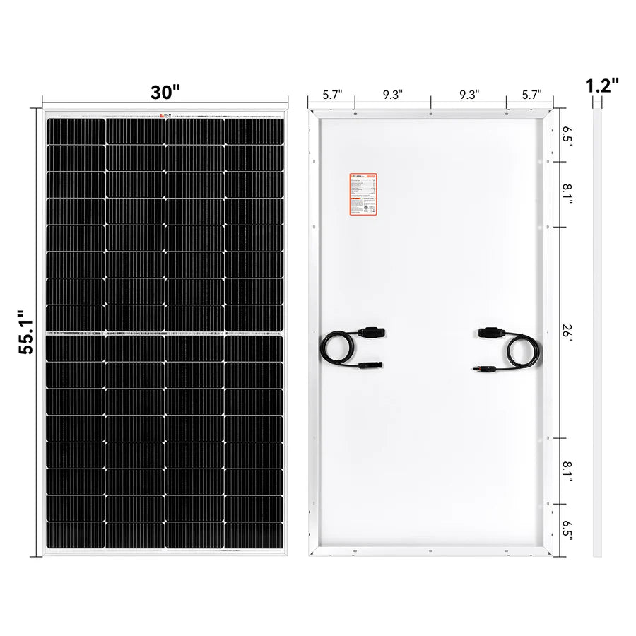Rich Solar Mega 220W 12V Monocrystalline Solar Panel for RV, Boat, Off-Grid & Emergency Power | High Efficiency Solar Charging Solution