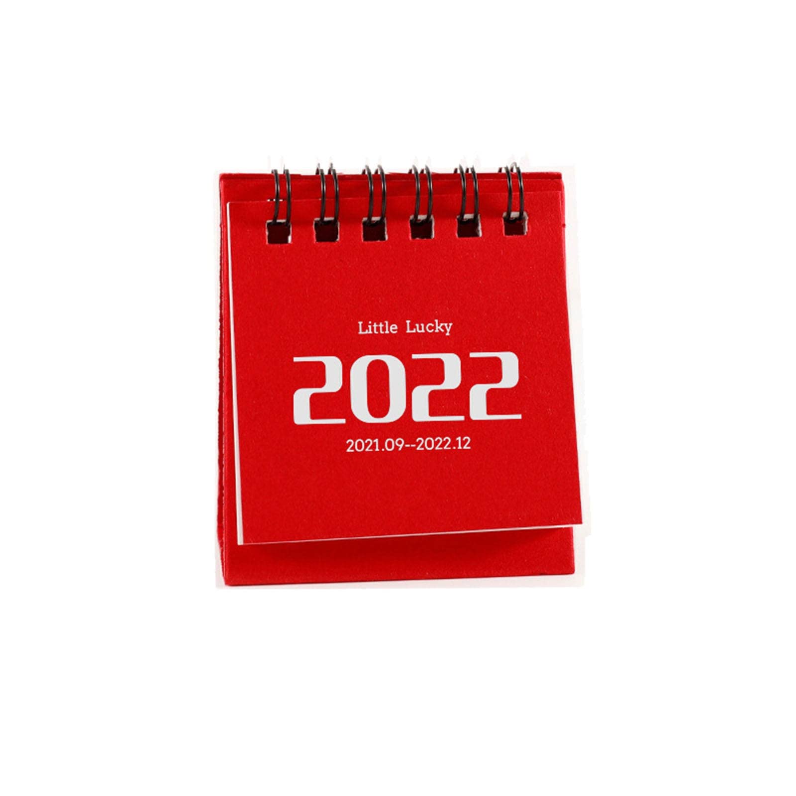 Vetitkima 2021-2022 Desktop Calendar with Notepad - Creative Student Desk Organizer, Portable Office Planner, Red - Perfect for School, Home & Office Decoration