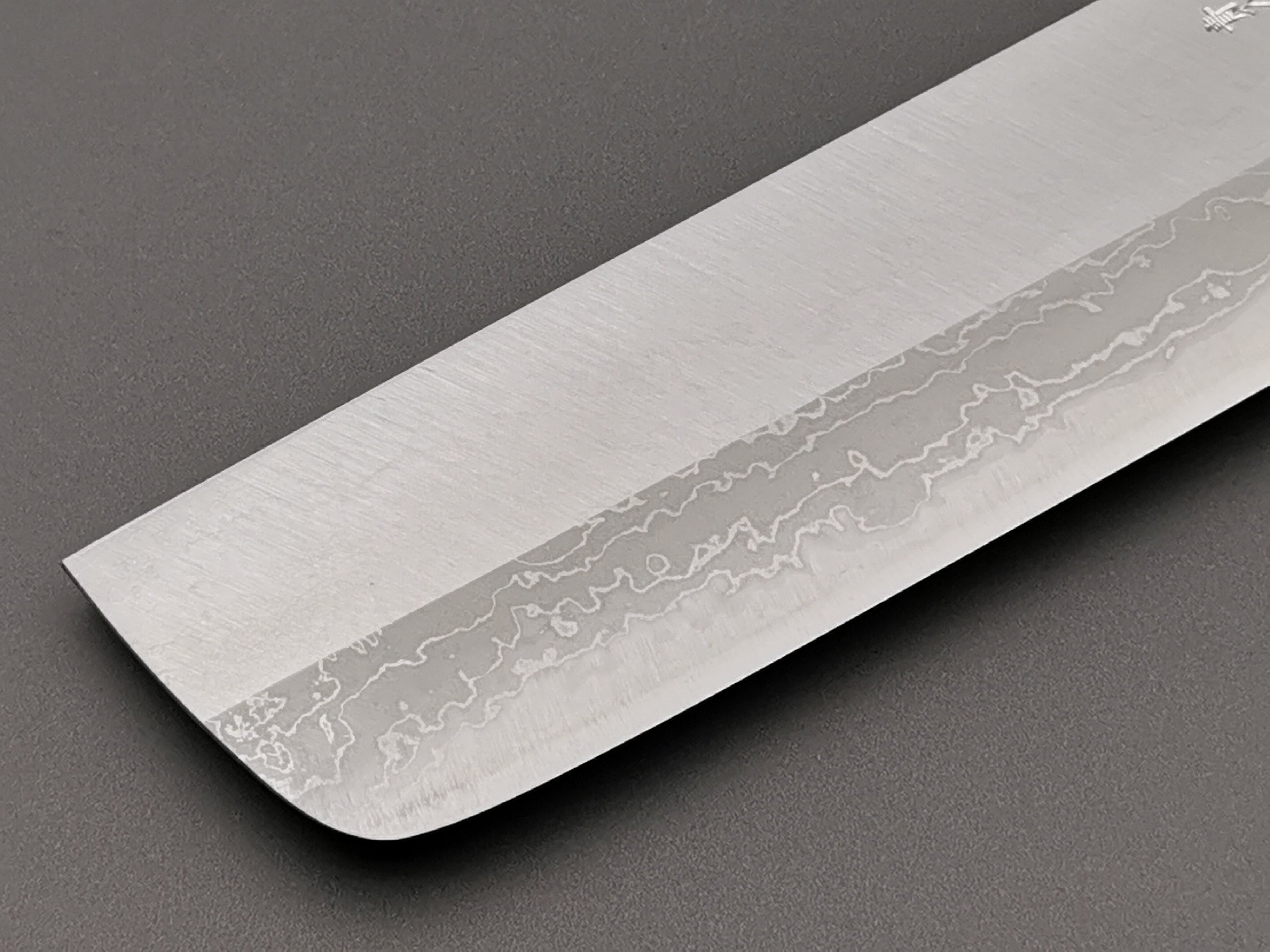 Premium Muneishi Aogami Stainless Clad Damascus Nakiri Knife - Japanese Vegetable Knife for Professional Chefs & Home Cooking - Perfect for Slicing, Dicing & Chopping Vegetables