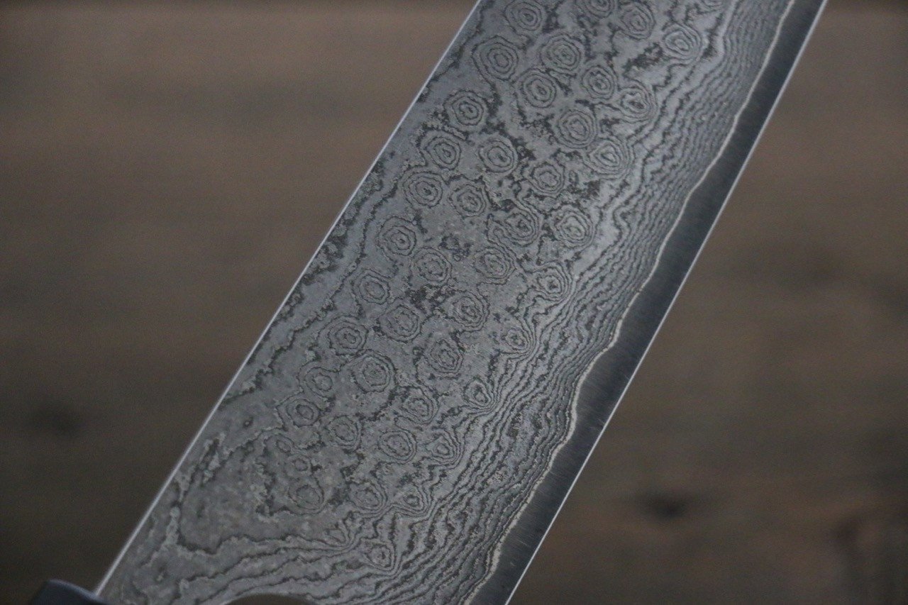 Premium Nao Yamamoto VG10 Black Damascus Gyuto Chef Knife 210mm - High Carbon Stainless Steel Blade with Shitan Wood Handle - Perfect for Sushi, Meat Slicing & Professional Kitchen Use