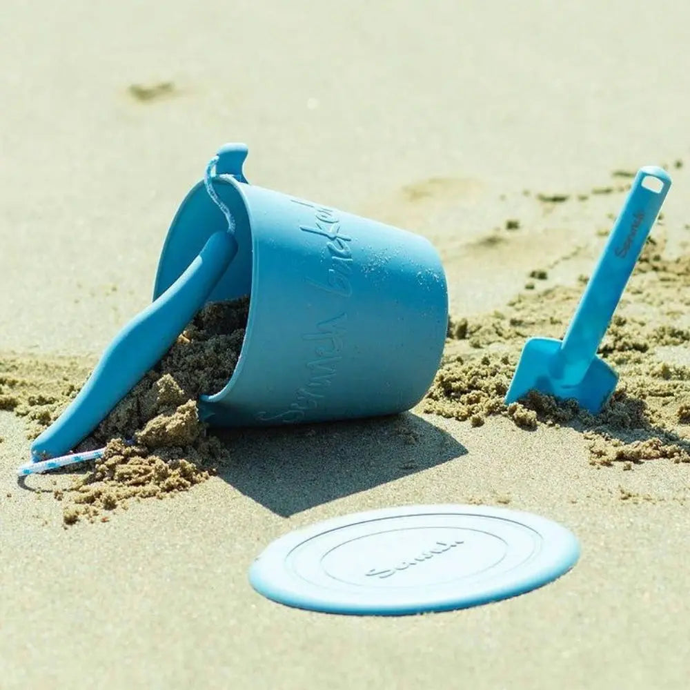 Blue Sky Scrunch Bucket - Collapsible & Portable Storage for Beach, Camping & Travel - Perfect for Outdoor Adventures & Water Activities