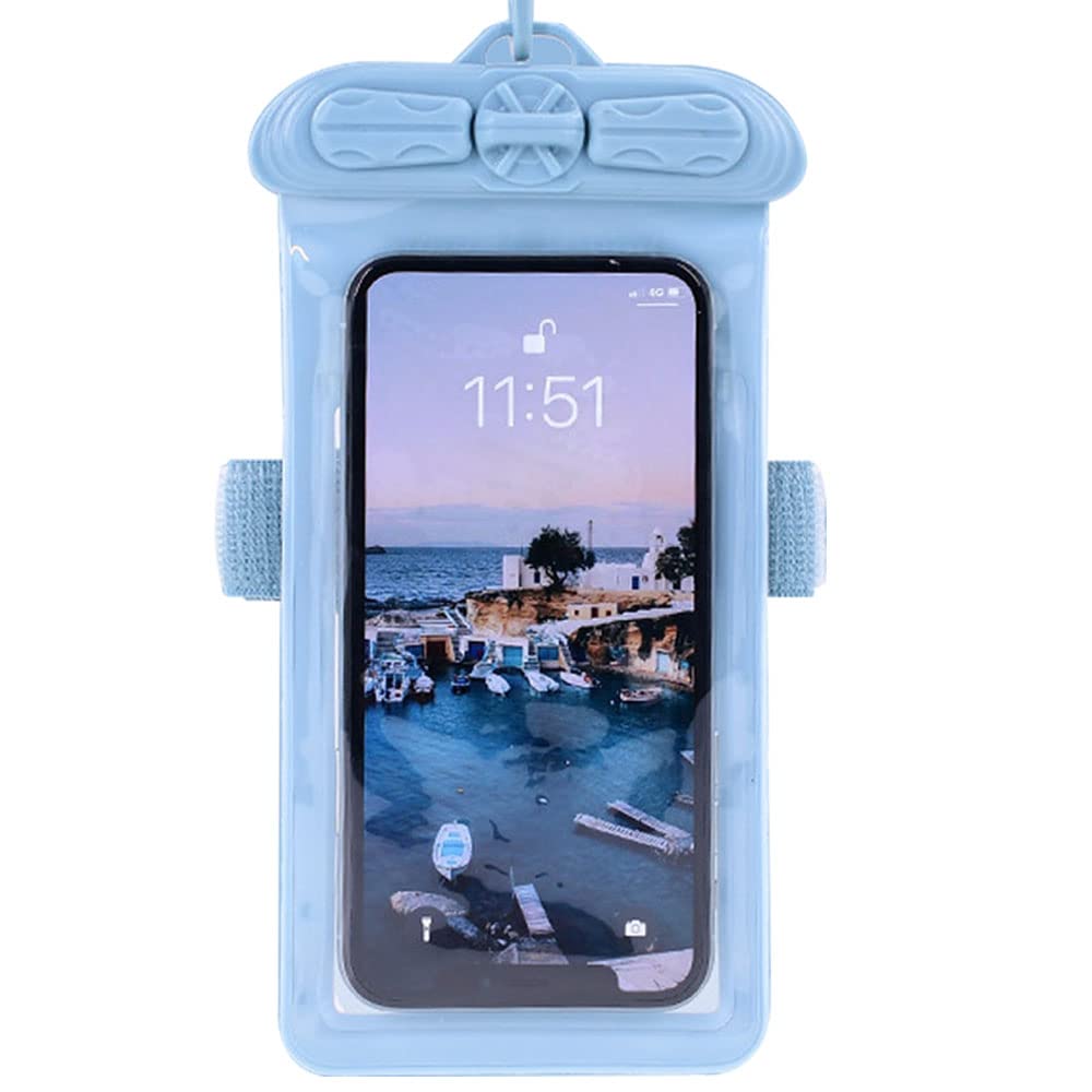 Waterproof Pouch Phone Case for realme Q - Blue for Outdoor Activities