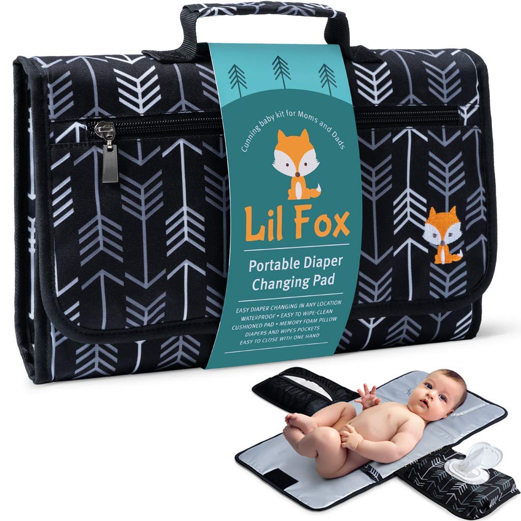 Waterproof Portable Baby Changing Pad - Foldable Travel Diaper Mat with Wipes Pocket | Ideal for On-the-Go Parents, Nursery, Daycare & Baby Showers