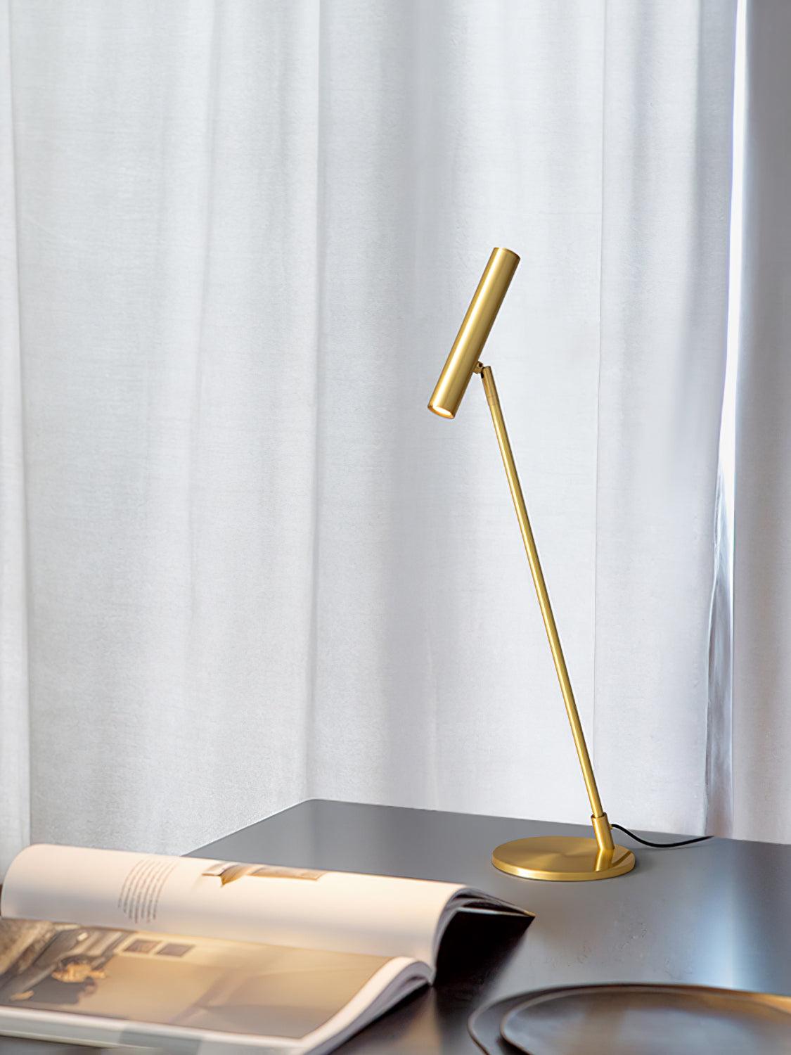 Tom LED Table Lamp - Modern Adjustable Desk Light for Home Office, Study & Bedroom - Energy Efficient Dimmable Reading Lamp with USB Port & Touch Control