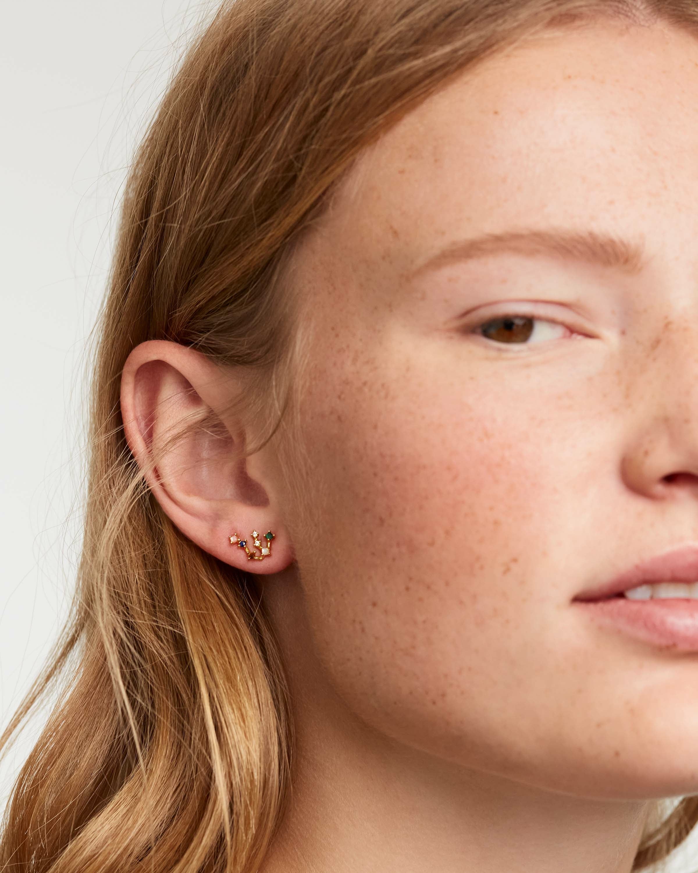 Aquarius Zodiac Sign Earrings for Women - Sterling Silver Constellation Stud Earrings - Perfect for Birthdays, Gifts & Daily Wear
