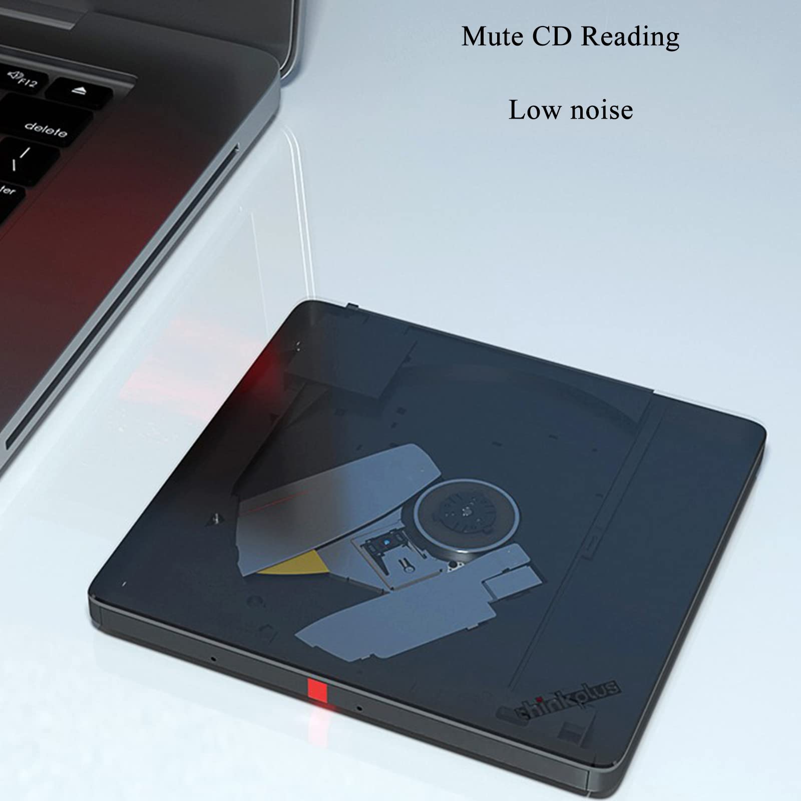 Ultra-Thin USB C External DVD-RW Drive - Plug & Play USB-C DVD Burner for Laptop, PC, Mac - Portable CD/DVD Player for Movies, Music, Data Backup & Installation
