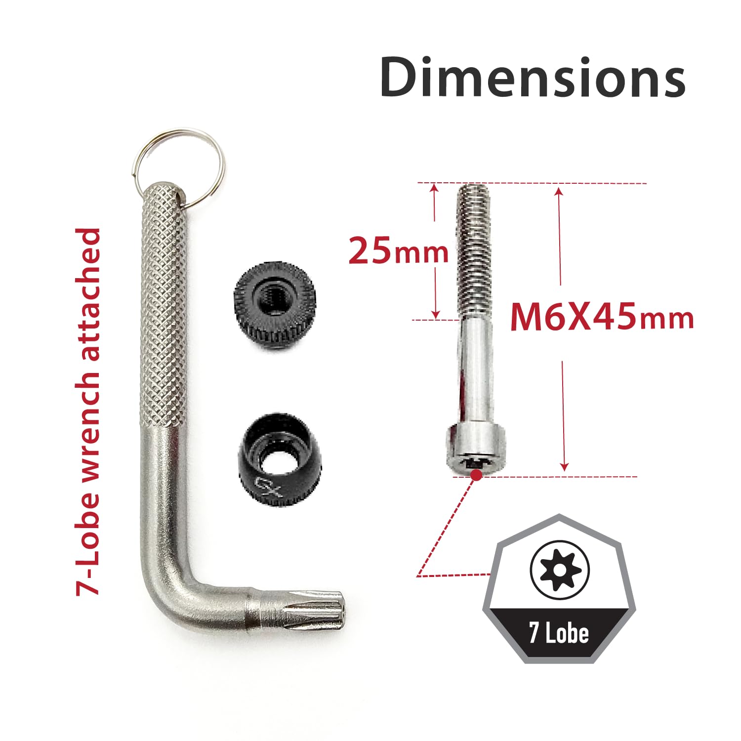 ONIPAX Alloy Bike Binder Bolt & Seatpost Clamp - Lightweight Durable Bicycle Seat Clamp for Road & Mountain Bikes - Perfect for Cycling, Commuting & Bike Maintenance