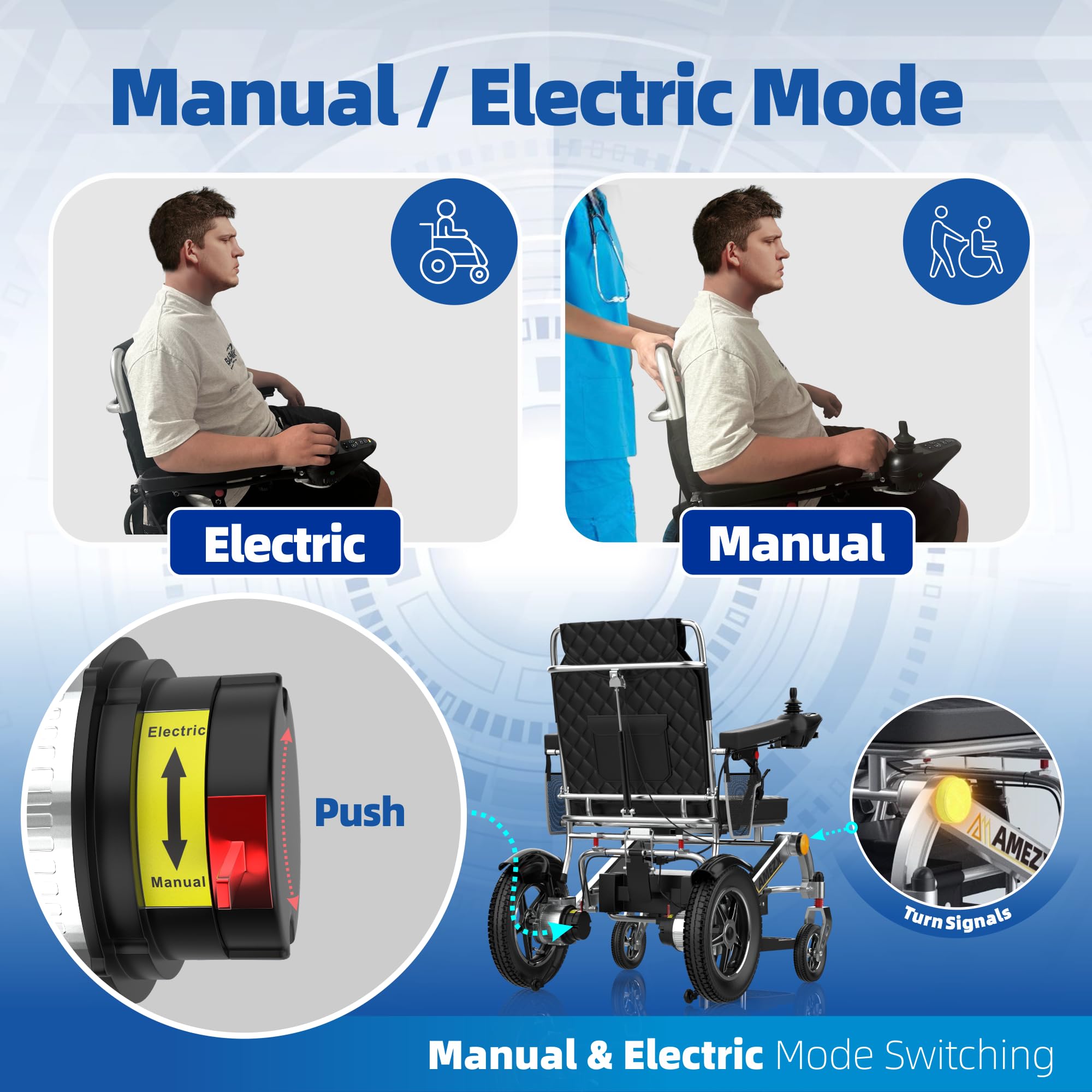 **Best Electric Wheelchairs for Adults - 21in Wide Seat, 25 Miles Long Range, All-Terrain & Foldable Lightweight Motorized Wheelchair - Ideal for Travel, Outdoor Adventures & Daily Mobility**