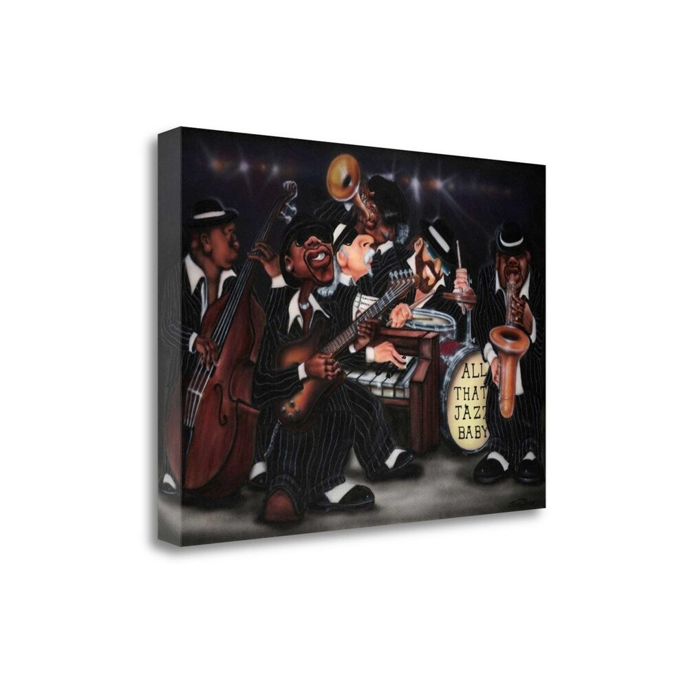 All That Jazz Baby by Leonard Jones - Giclee Print on Gallery Wrap Canvas - Jazz Art for Living Room, Bedroom & Office Decor