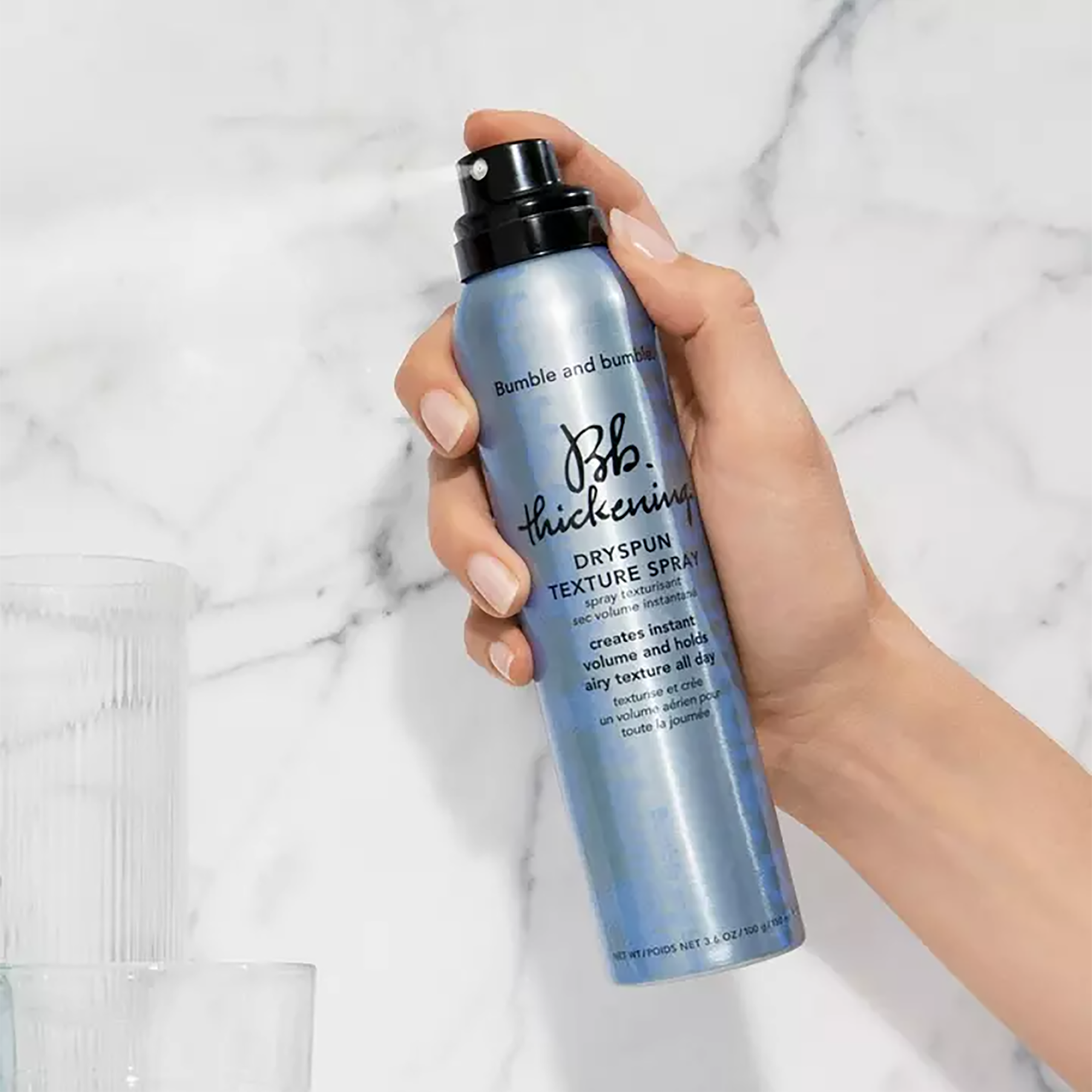Bumble and Bumble Thickening Dryspun Texture Spray for Fine Hair - Volumizing Styling Spray for Beachy Waves & Everyday Volume | Perfect for Home & Salon Use
