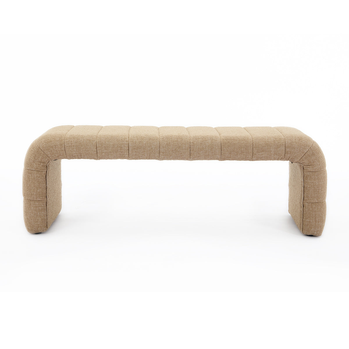 Blake Boucle Bench - Modern Upholstered Accent Bench with Soft Fabric for Living Room, Bedroom, or Entryway - Stylish and Comfortable Seating Solution