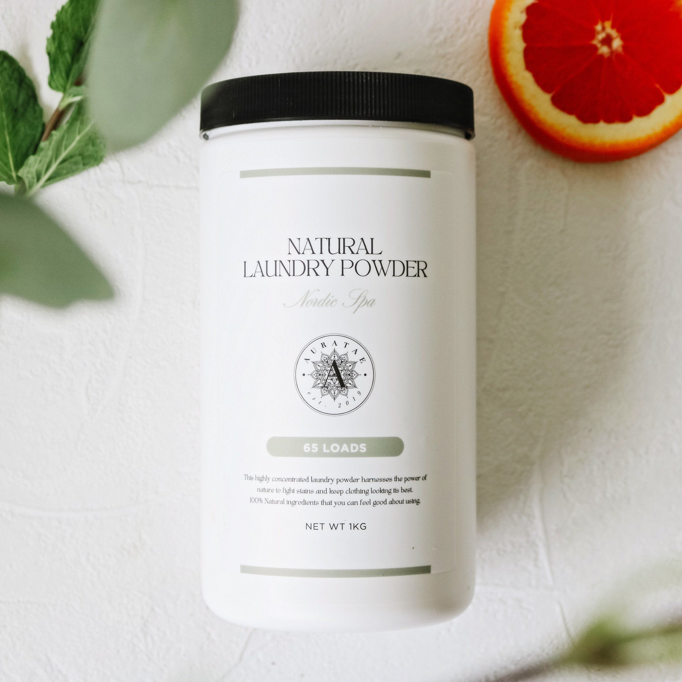 AURATAE Laundry Detergent Powder - Eco-Friendly & Hypoallergenic for Sensitive Skin | Perfect for Nordic Spa, Home & Baby Clothes Care