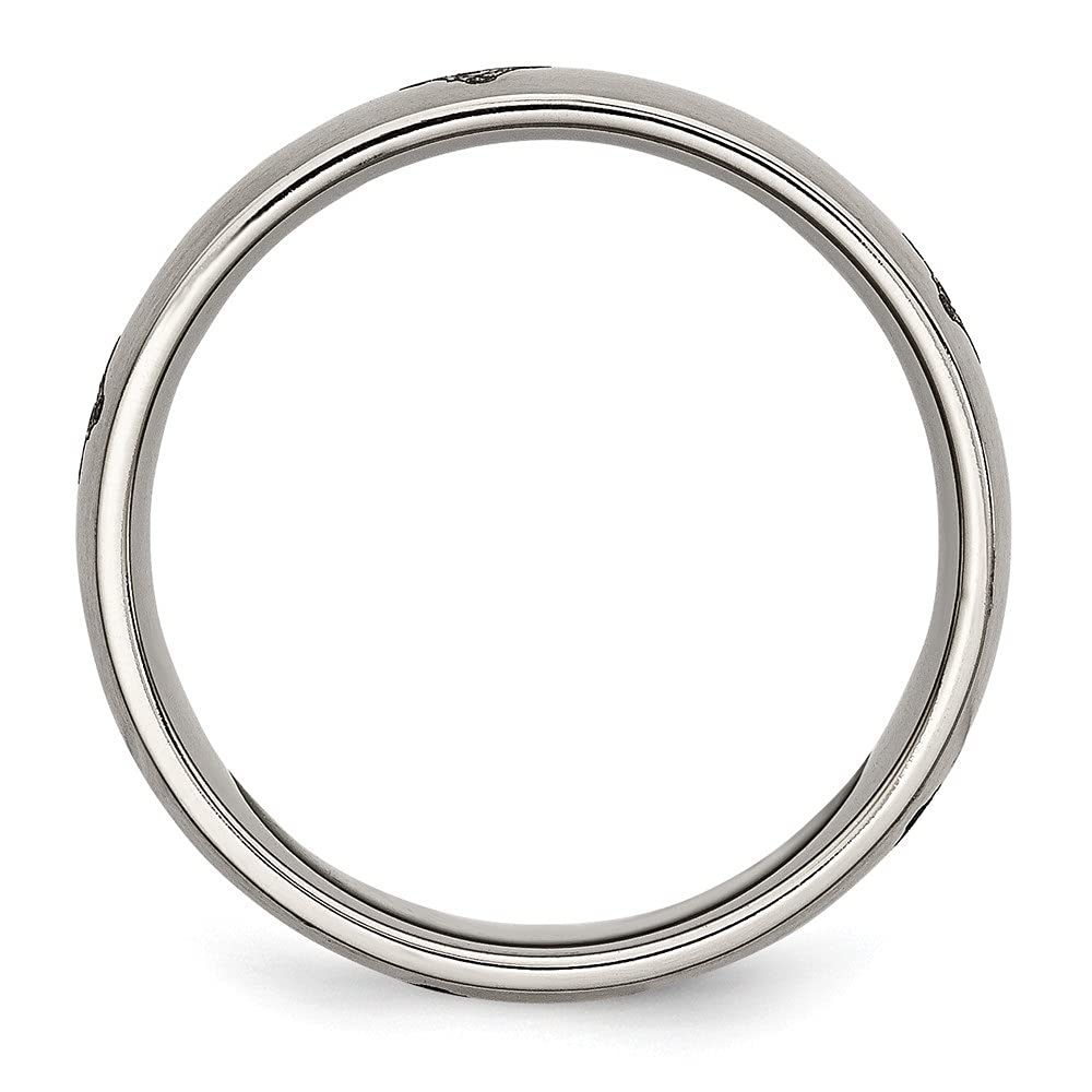 Diamond2Deal Titanium 8mm Laser-Engraved Wedding Band Ring for Men & Women - Size 7.5 - Perfect for Engagement, Anniversary & Special Occasions