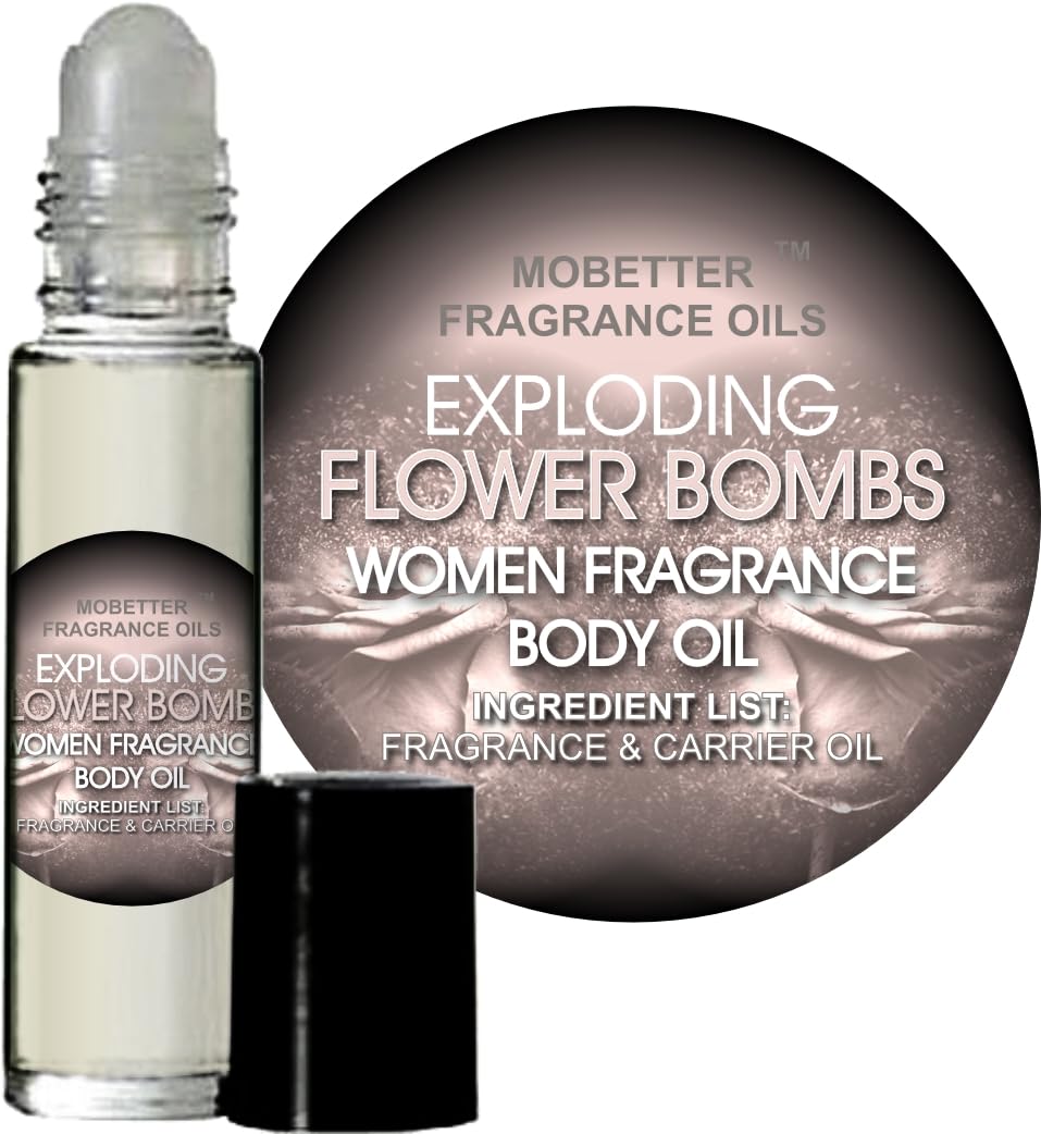 Exploding Flowers Perfume Body Oil - Long-Lasting Floral Fragrance for Women | Perfect for Date Nights, Parties & Everyday Wear