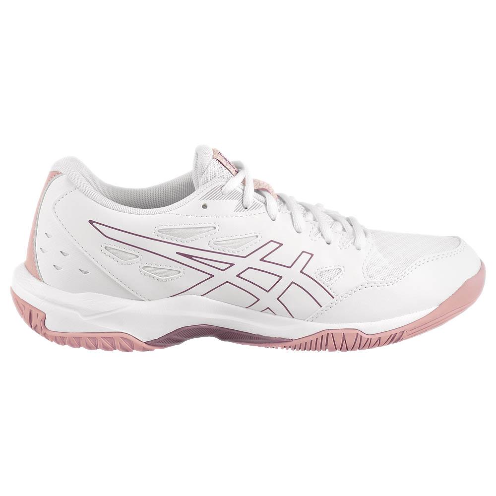 ASICS Women's Gel Rocket 11 Volleyball Shoes - White/Watershed Rose - Lightweight Court Shoes for Indoor Sports & Gym Training