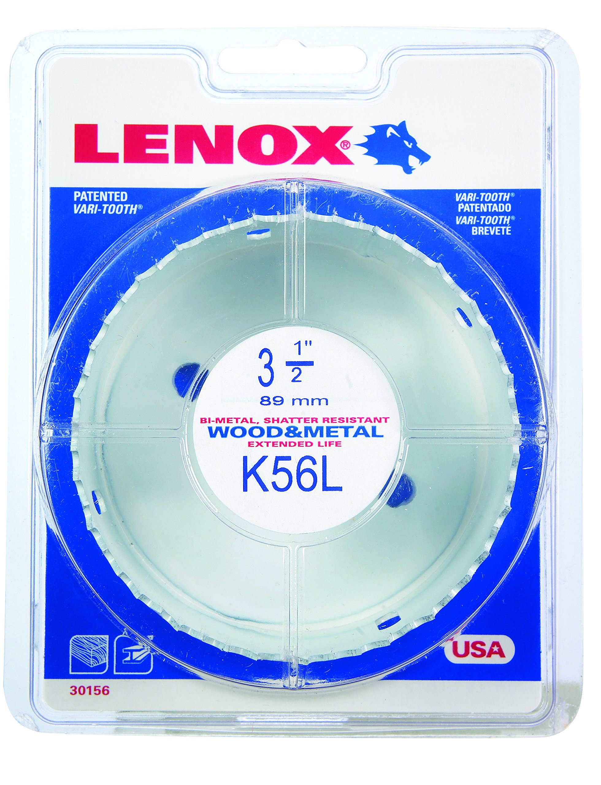 Lenox 1772012 3-1/2 Inch Bi-Metal Hole Saw - High Speed Steel Cutting Tool for Wood, Metal & Plastic - Perfect for DIY Projects & Professional Construction Work