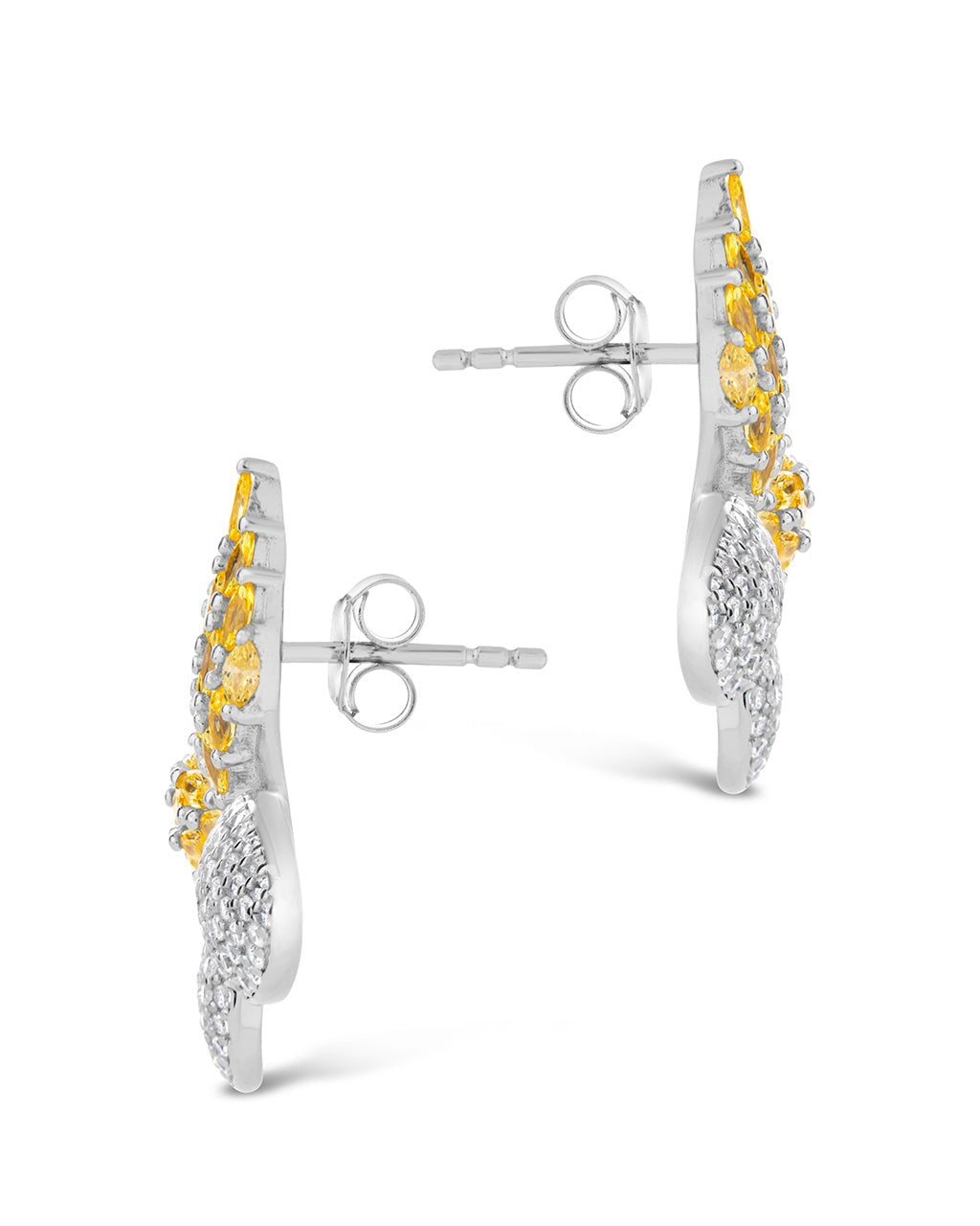 Heidi CZ Flower Stud Earrings for Women - Elegant Cubic Zirconia Floral Earrings for Daily Wear, Parties & Gifts
