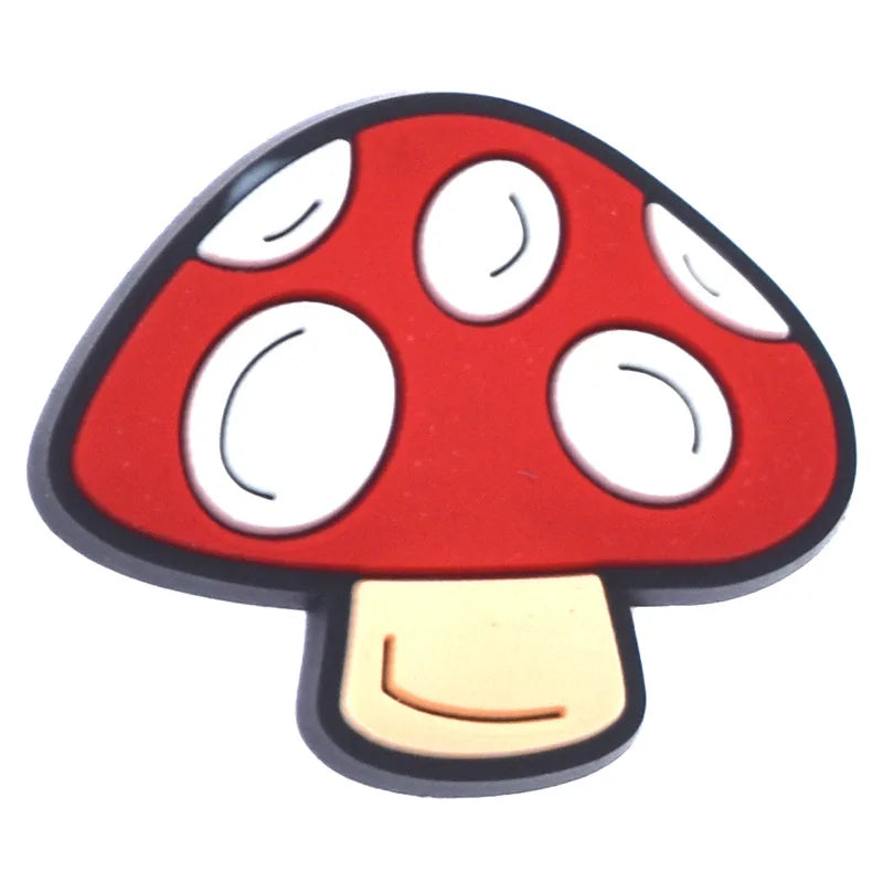 Mushroom Shoe Charms for Crocs - Cute Clog Decorations for Kids, Men & Women - Fun Shoe Accessories for Sandals, Jeans & Buckle Shoes - Perfect for School, Parties & Everyday Fashion