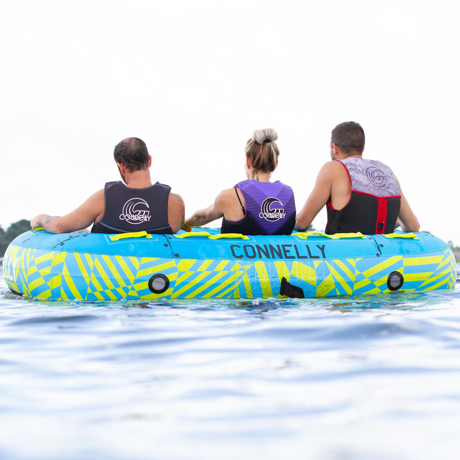 Connelly Destroyer 3 Towable Tube - 3 Person Inflatable Water Tube for Boating, Lakes & Rivers - High-Speed Towing, Durable Design for Summer Fun