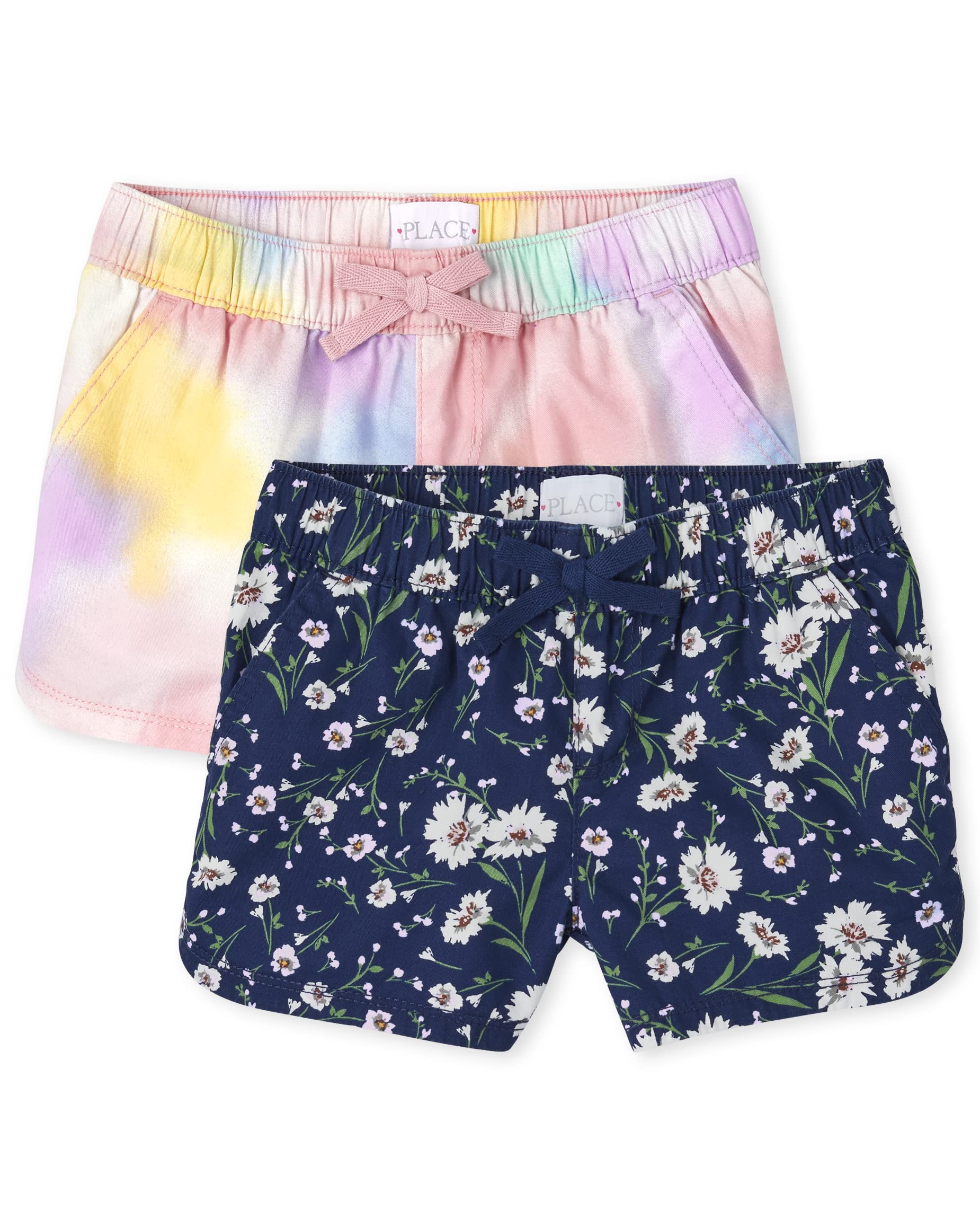 Girls' Denim Twill Pull-On Shorts for Play & School