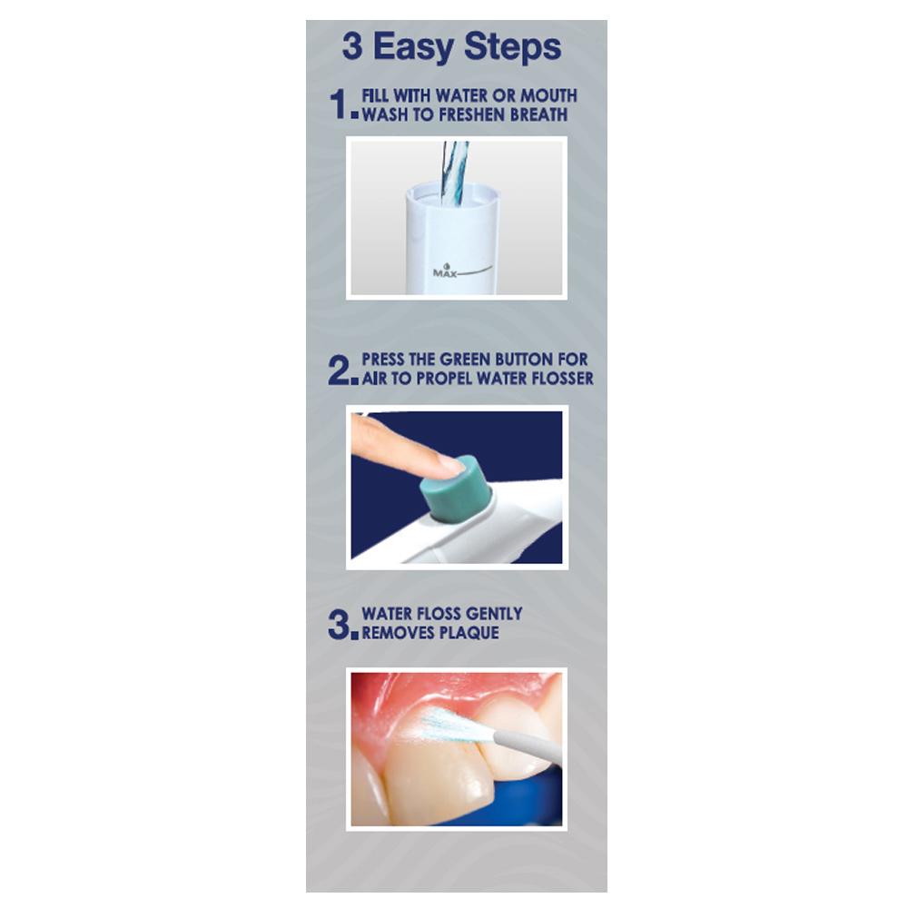 IGIA Cordless Water Flosser for Teeth - Portable Dental Oral Irrigator with 4 Tips, 300ml Tank - Perfect for Travel, Braces & Gum Care