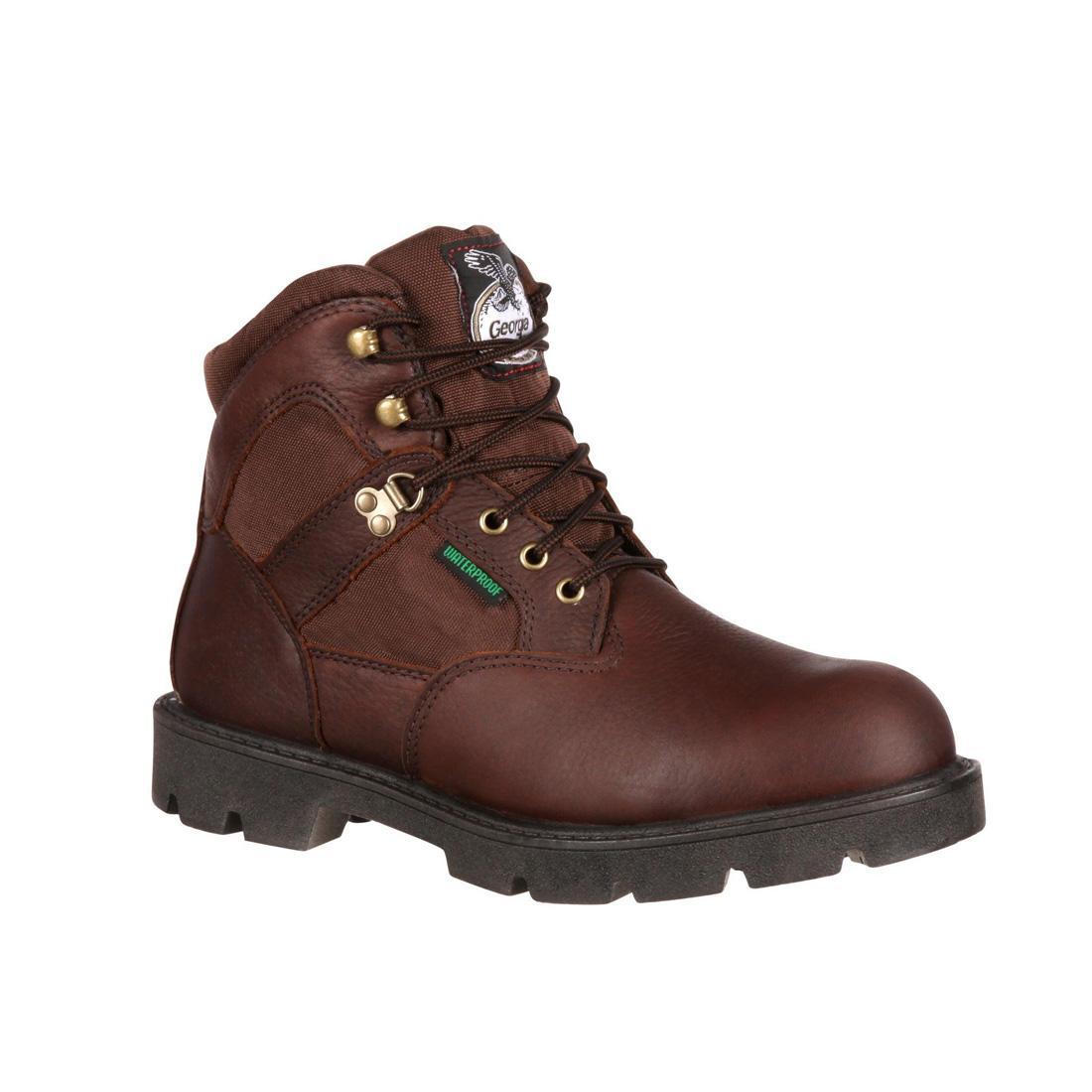 Homeland 6 Waterproof Work Boots for Men - Durable Steel Toe Safety Shoes for Construction, Hiking & Outdoor Work | Slip & Oil Resistant
